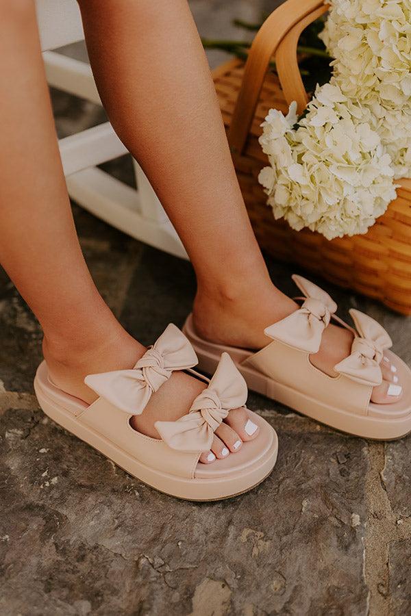 The Kiara Faux Leather Sandal in Natural Product Image