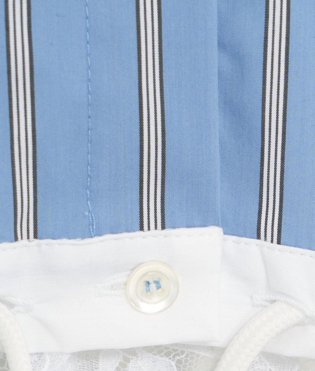 Striped blouse with lace detail Product Image