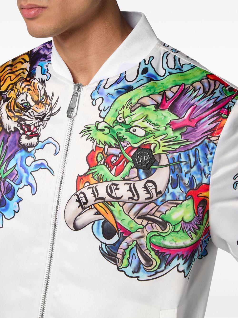 tattoo-print bomber jacket  Product Image