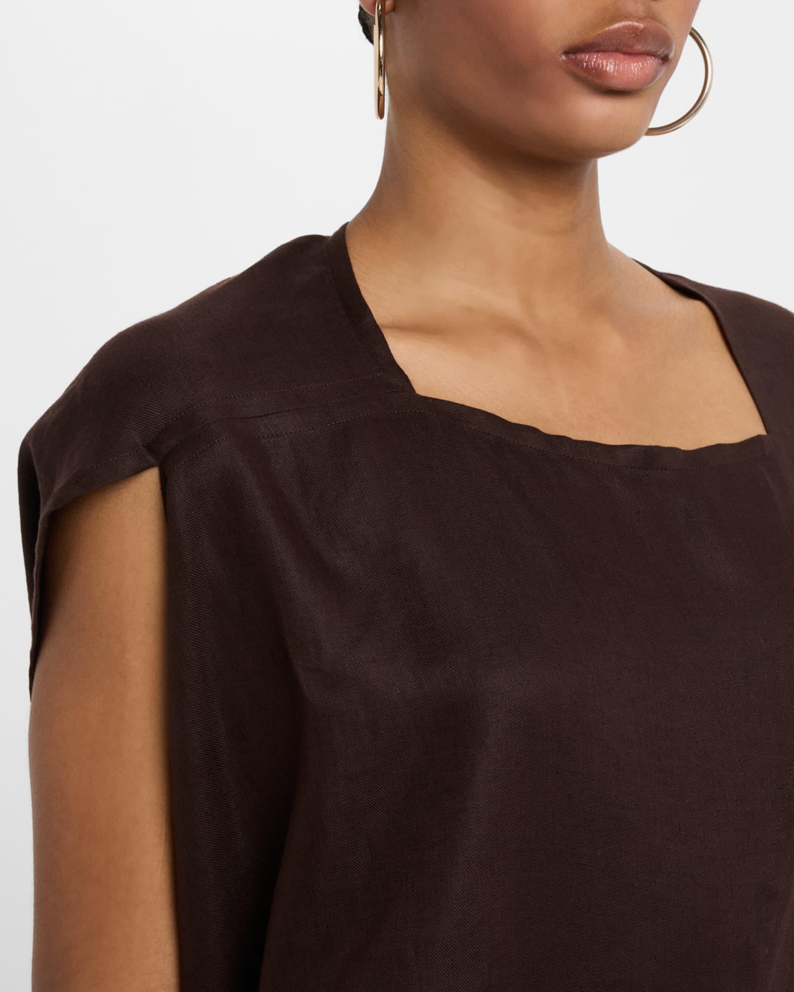 Gaia Cap-Sleeve New Summer Twill Shirt Product Image