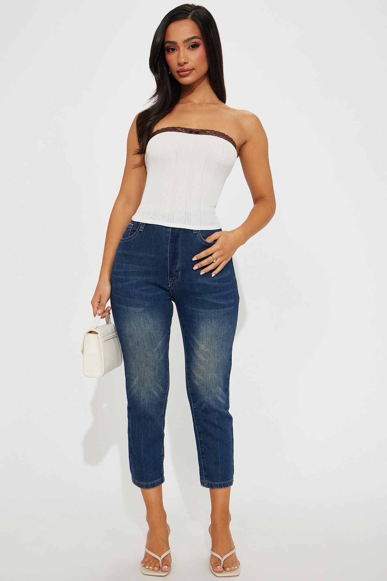 Girly Pointelle Tube Top - Cream/combo Product Image