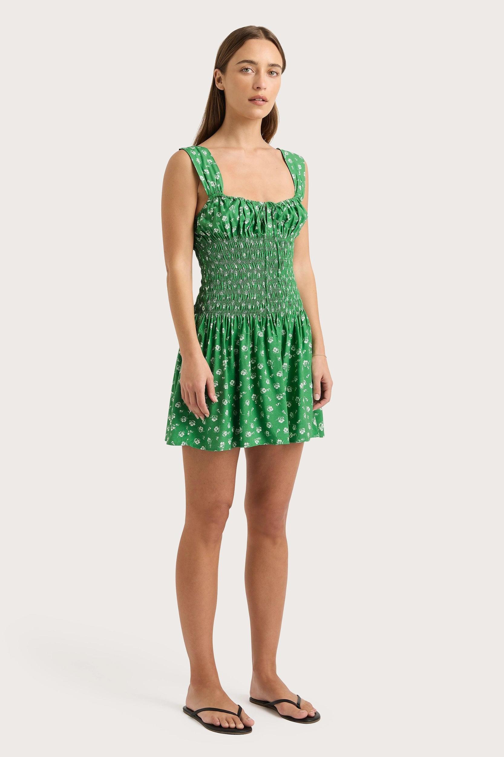Yerres Mini Dress Green Product Image