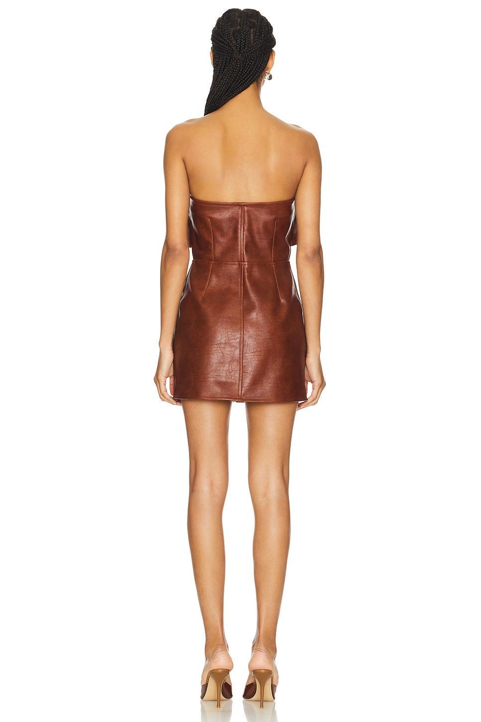 Mini Faux Leather Dress Milkwhite Product Image