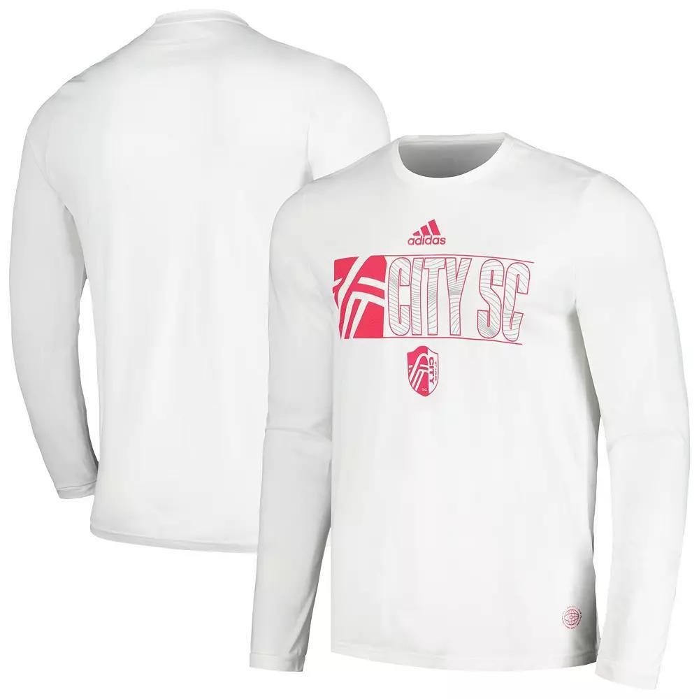 Men's adidas White St. Louis City SC 2024 Jersey Hook AEROREADY Long Sleeve T-Shirt, Size: Medium, Slc White Product Image