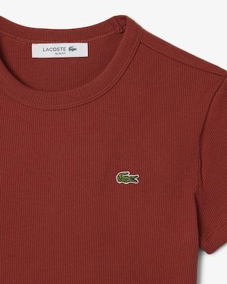Slim Fit Ribbed Cotton T-shirt Product Image