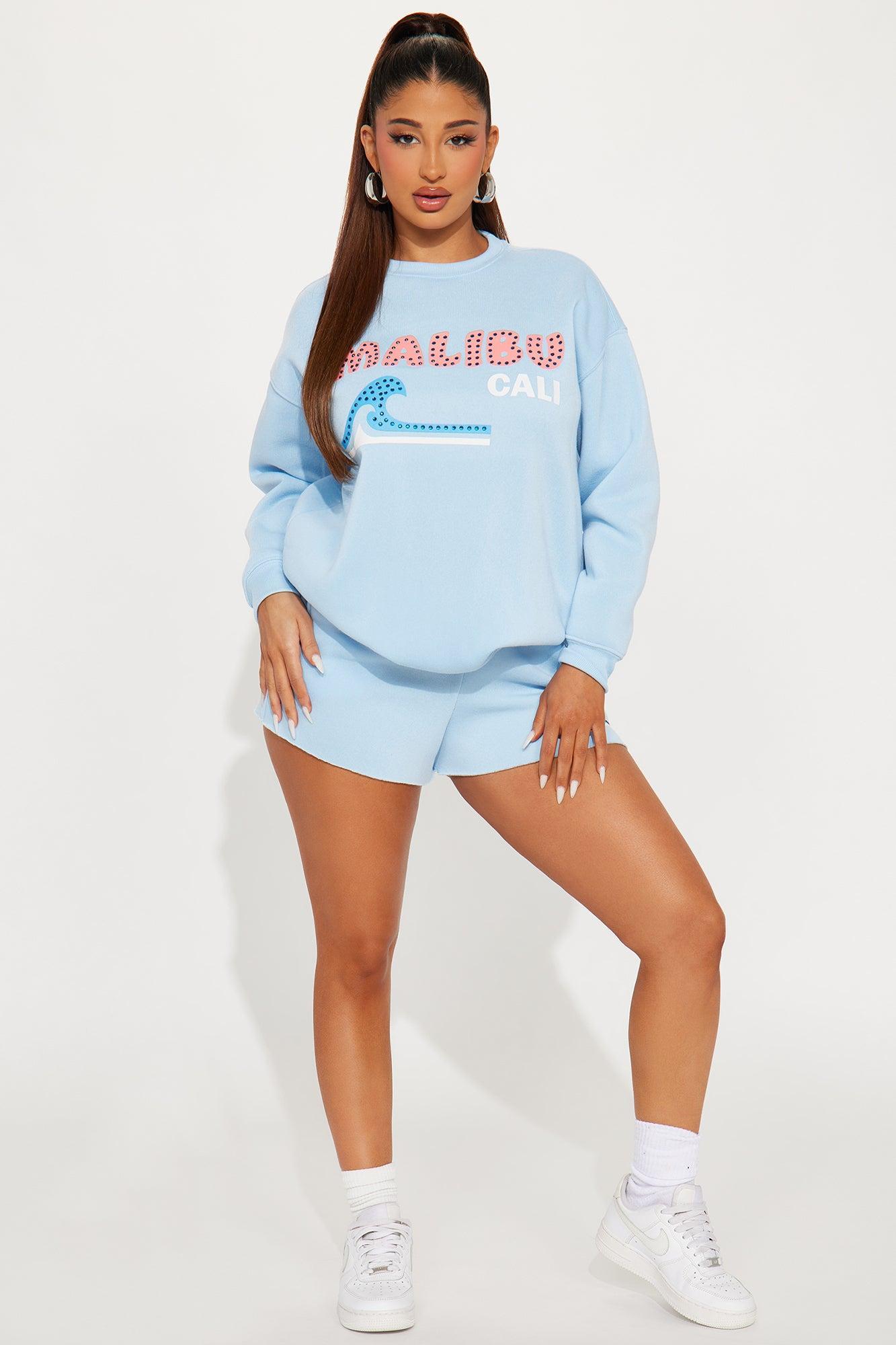 Destination Fleece Short Set - Blue Product Image