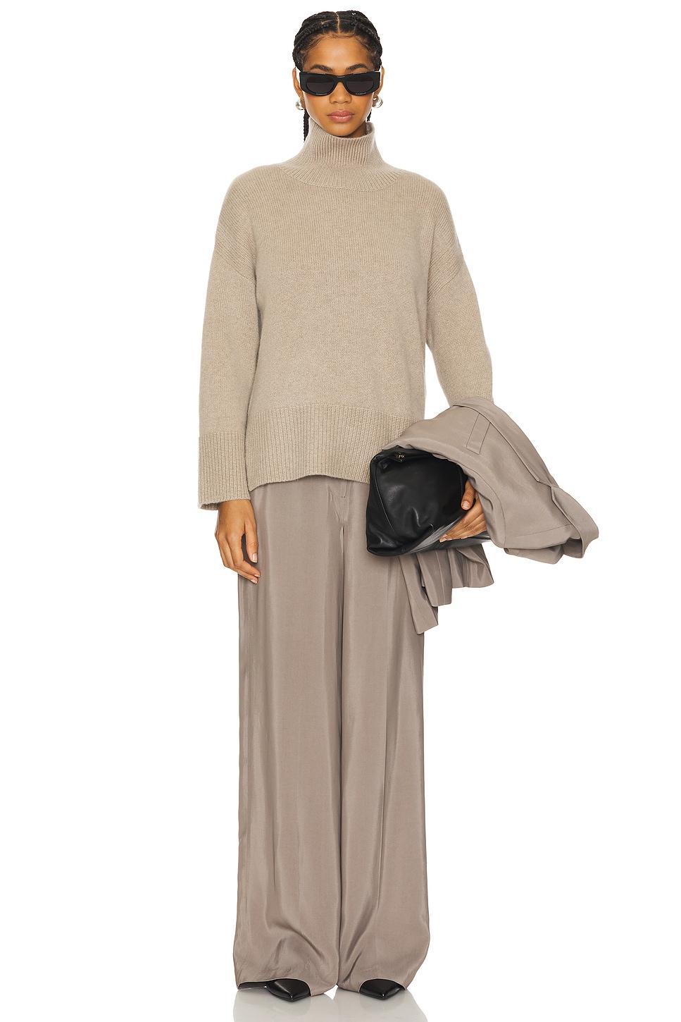 Rina Mock Neck Pullover W. Cashmere Product Image