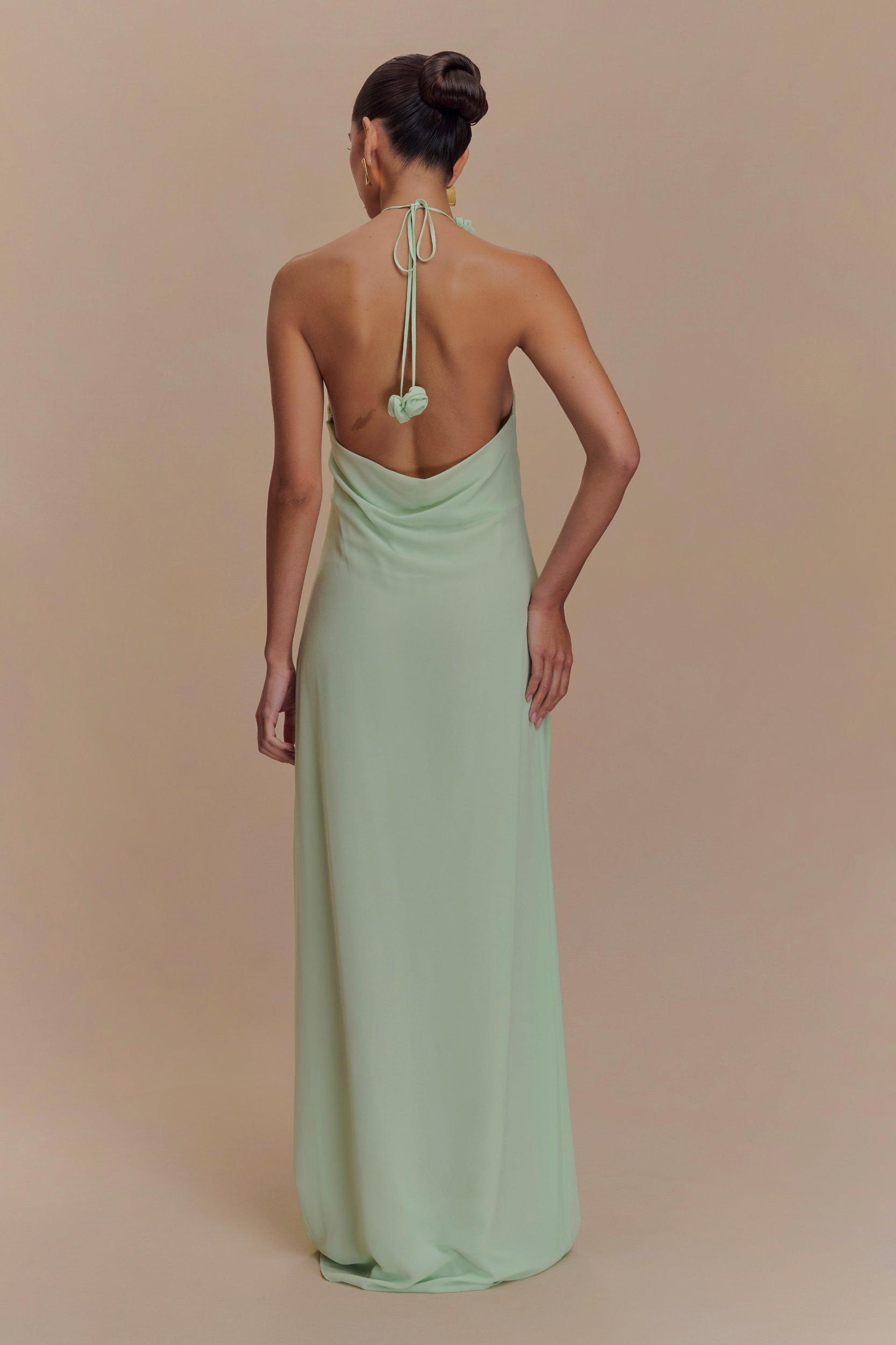 Rosalia Cowl Neck Maxi Dress - Sage Product Image