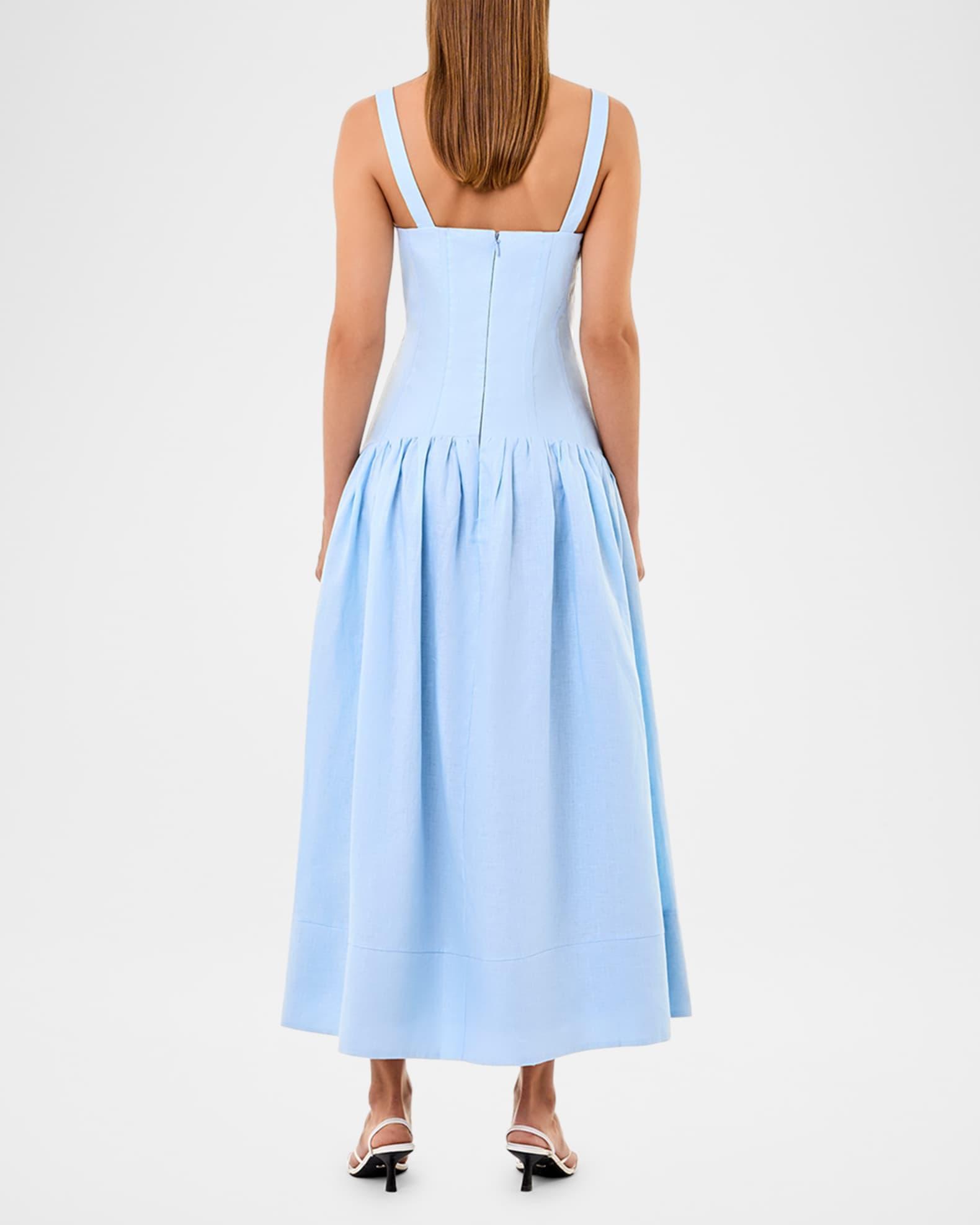 Makenna Ruched Sweetheart Corset Midi Dress Product Image