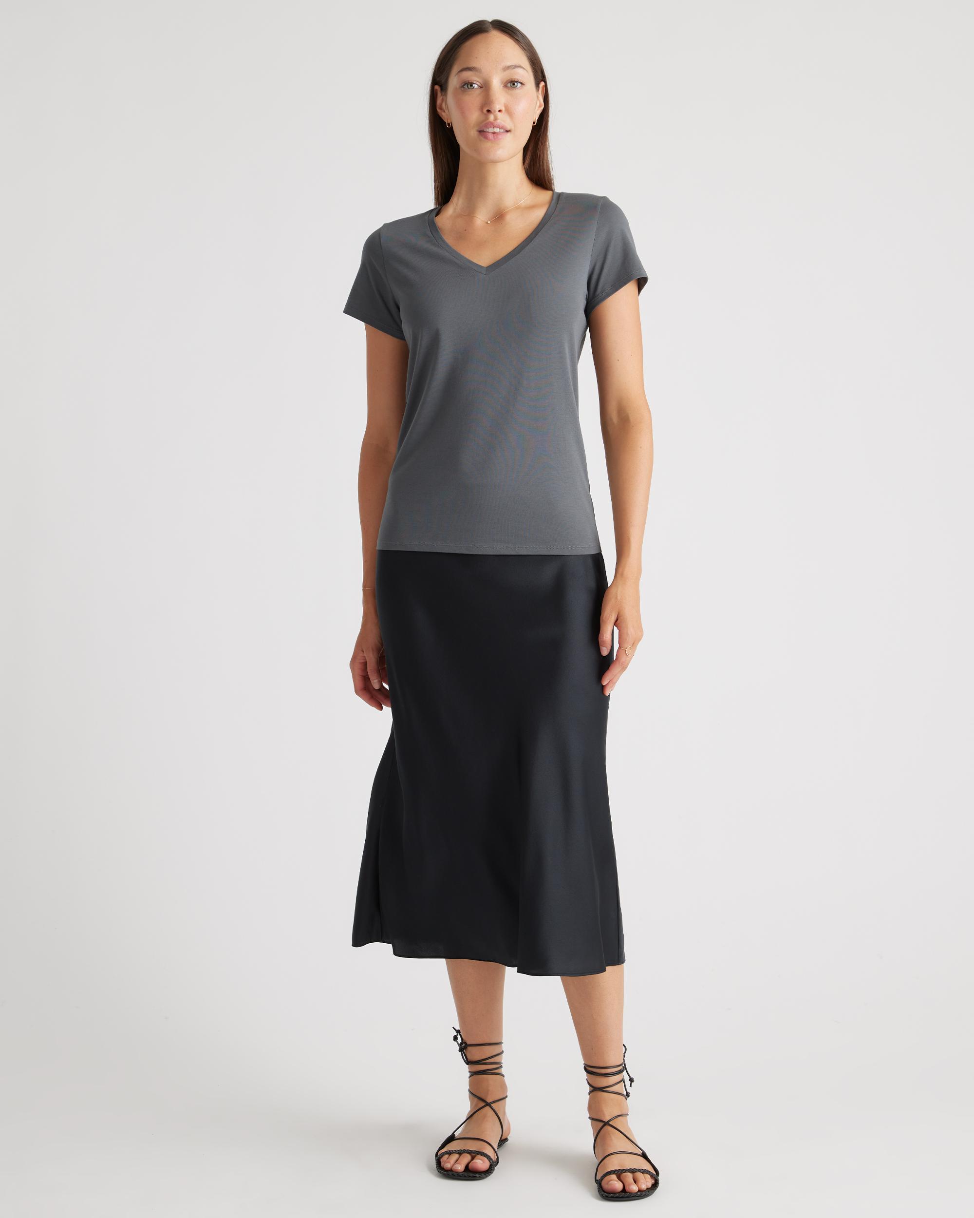 Quince | Women's Cotton Modal V-Neck T-Shirt Cotton/Modal Product Image