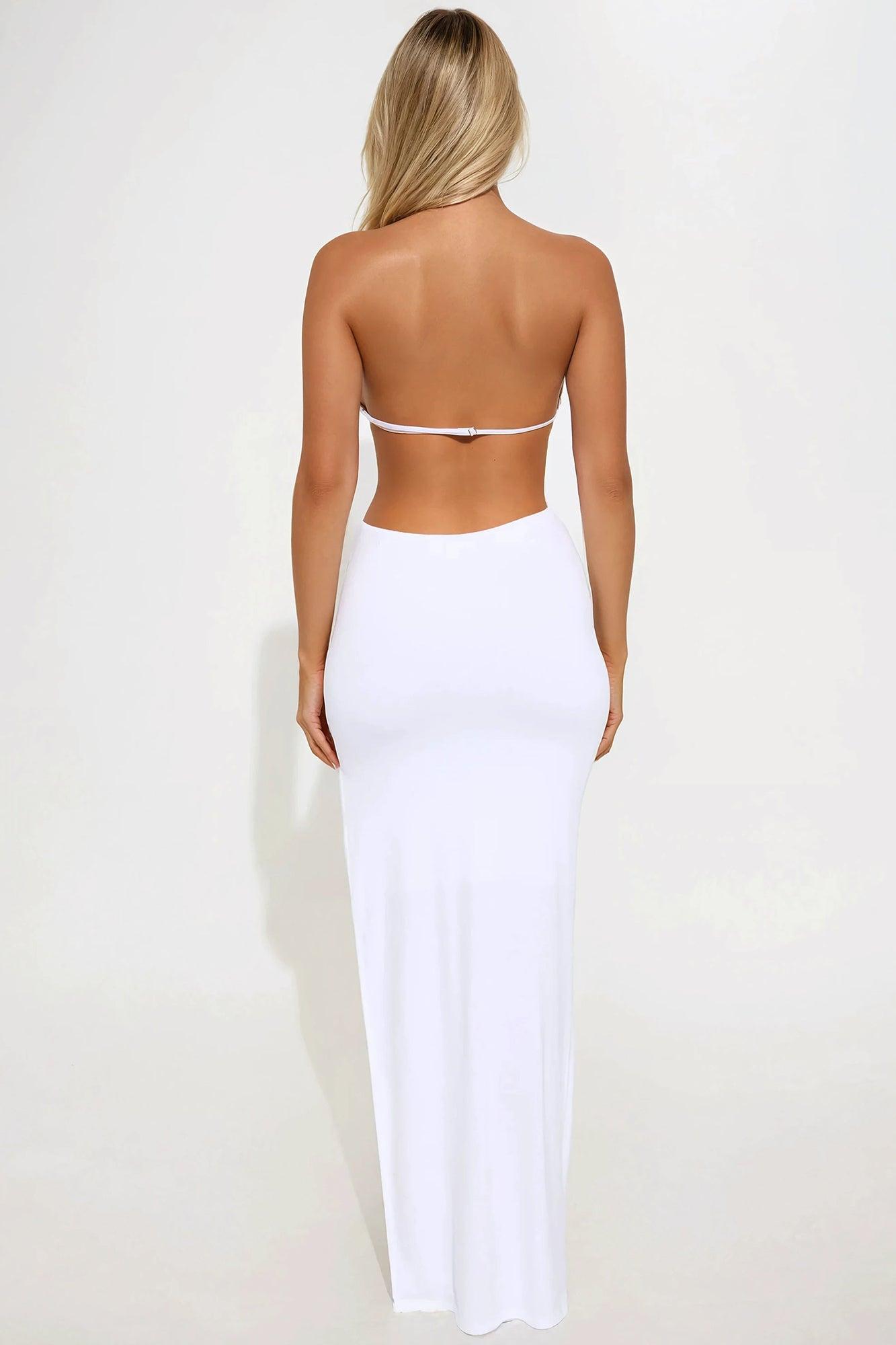 Caramel Horizon Maxi Dress - White Product Image