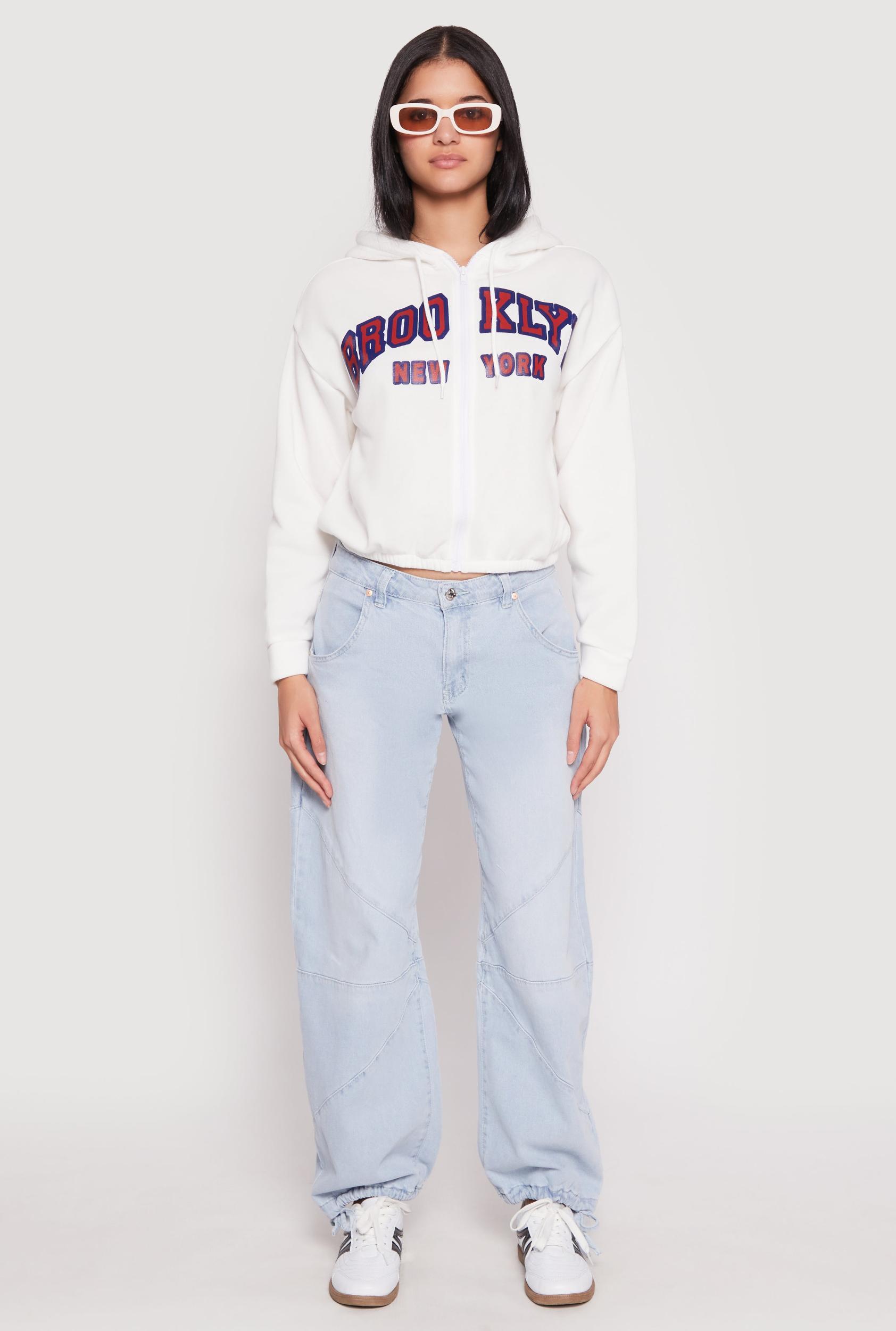 Womens Destination Graphic Cropped Hooded Sweatshirt Product Image