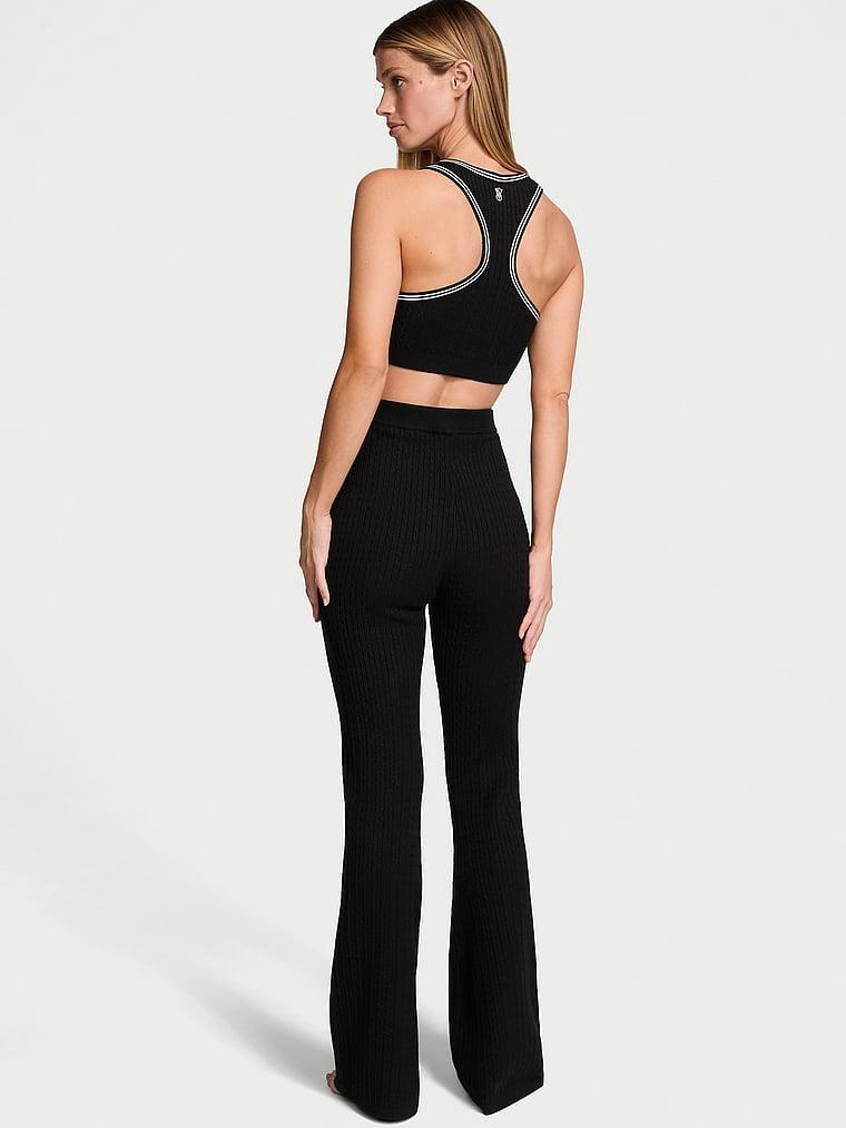 Luxe Cable-Knit Flare Lounge Pants Product Image