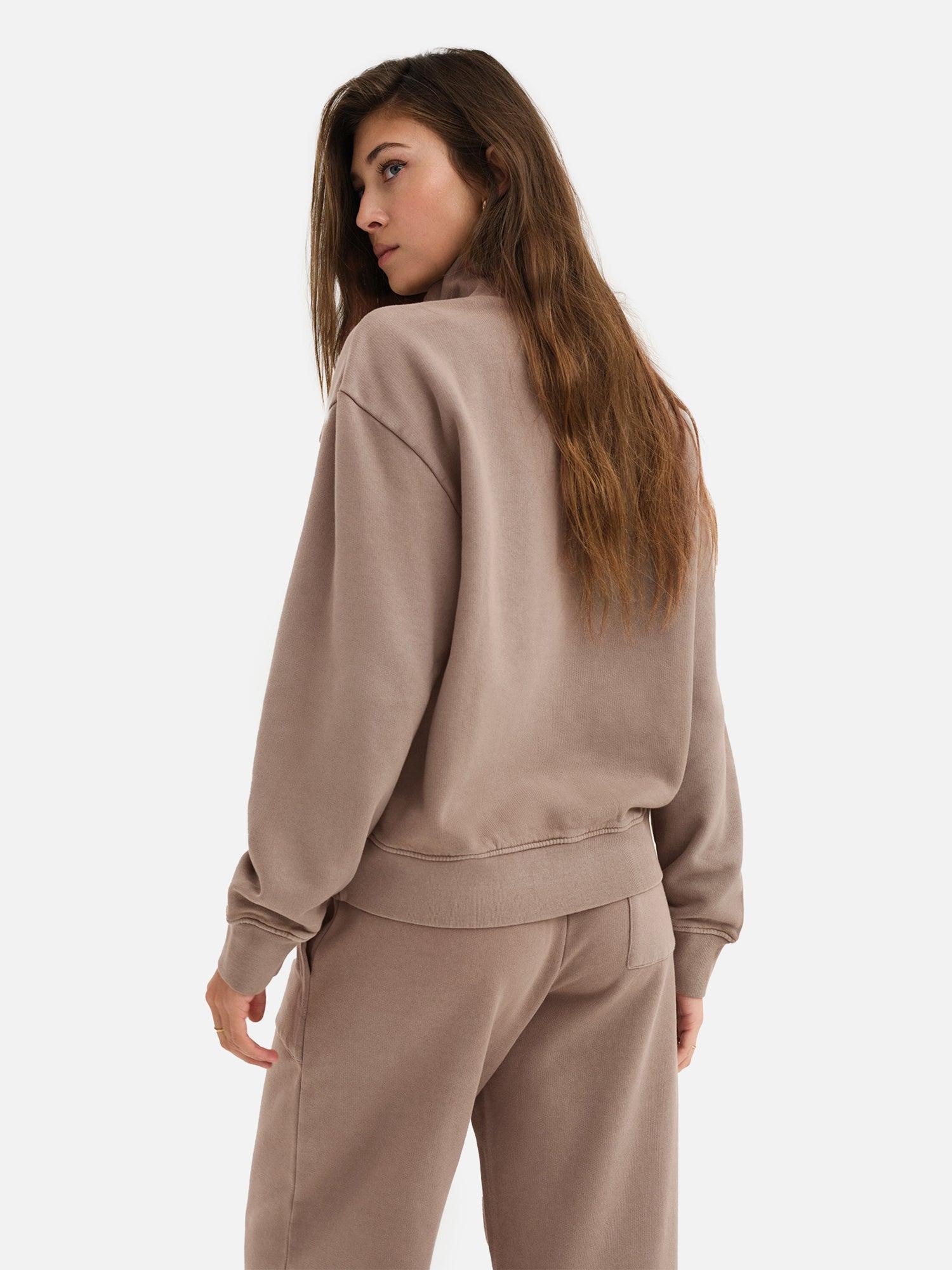Organic Fleece Quarter Zip Sweatshirt Female Product Image