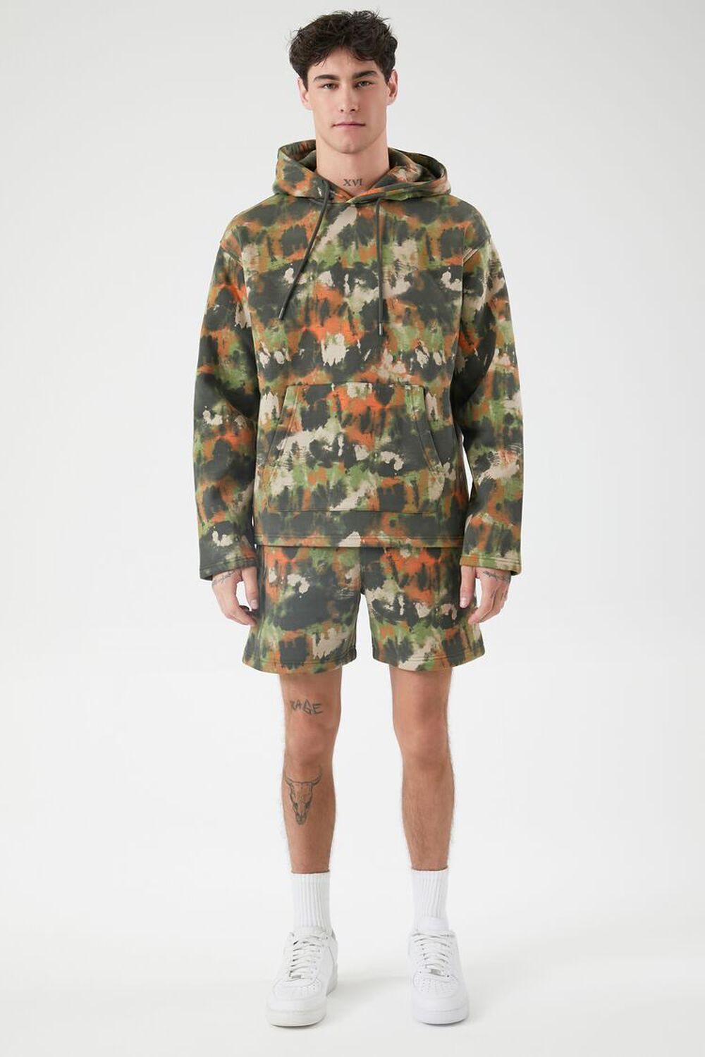 Abstract Print Drawstring Hoodie | Forever 21 Product Image