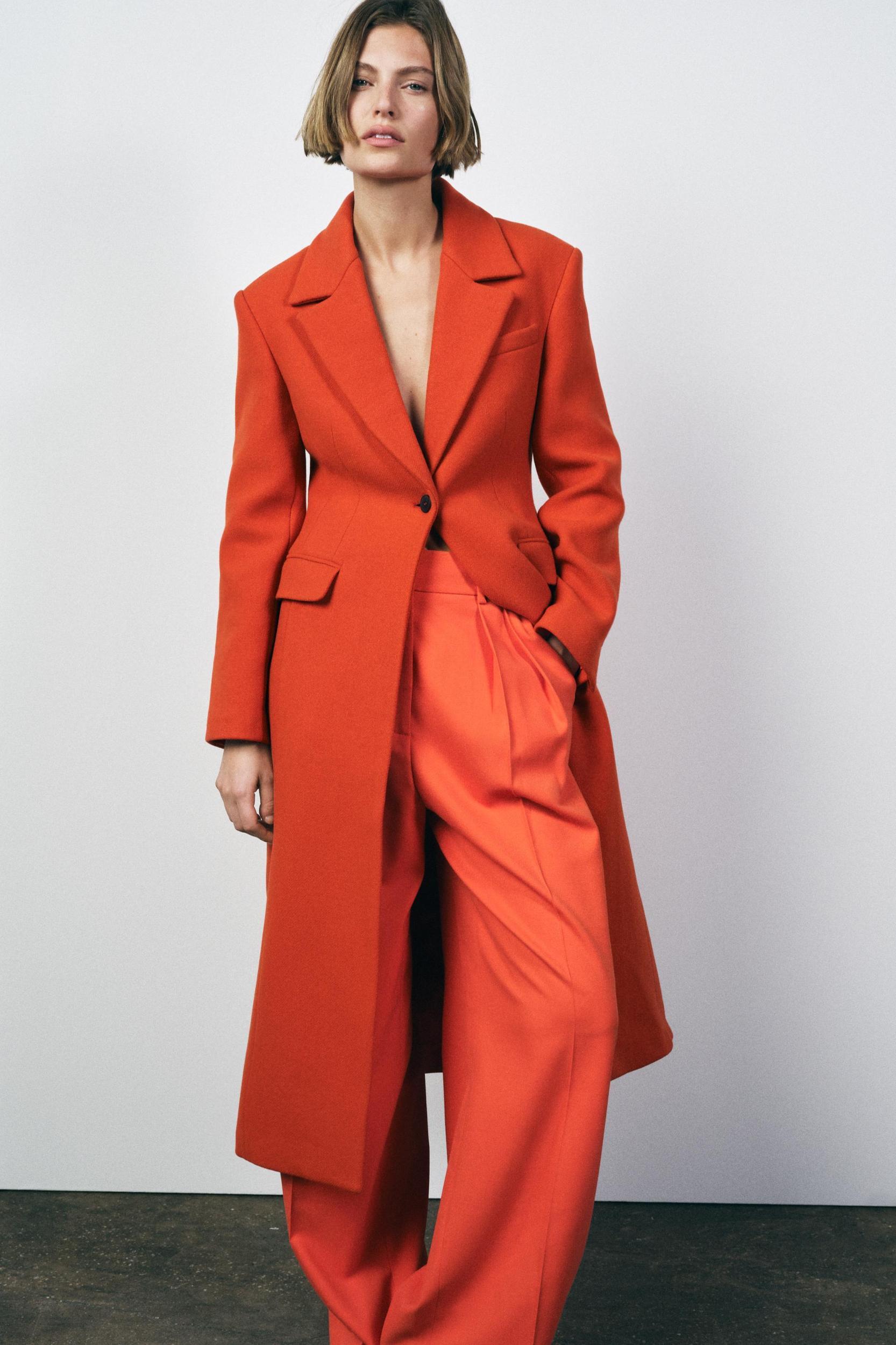FITTED WOOL BLEND COAT ZW COLLECTION Product Image