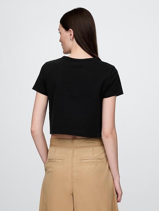 Cotton Jersey Cropped T-Shirt Product Image