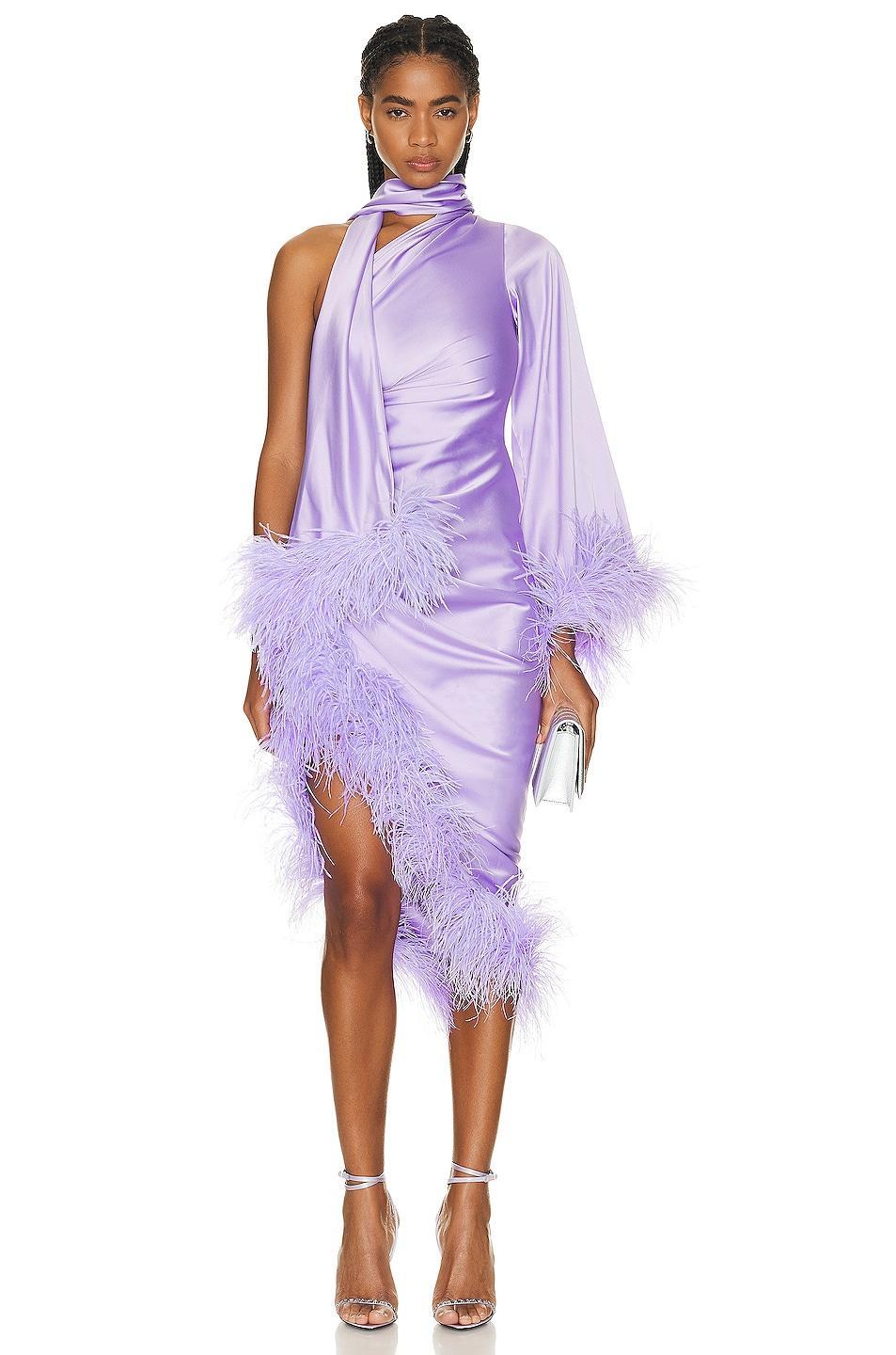 PatBO Feather Trim Oscar Dress Product Image