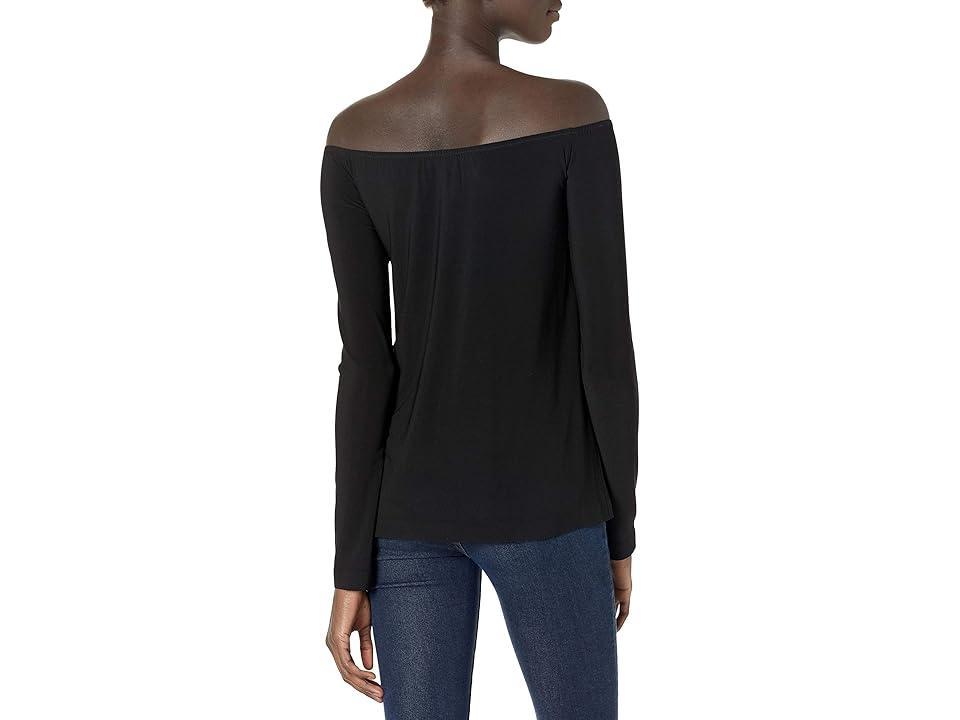 Norma Kamali Long Sleeve Off Shoulder Top Women's Clothing Product Image