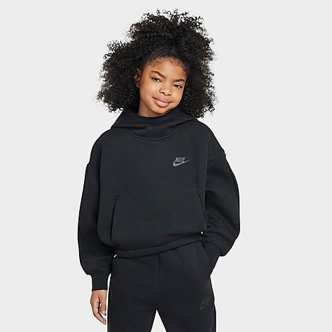 Nike Kids' Sportswear Tech Fleece Oversize Hoodie in Black/Black at Nordstrom, Size Xl Product Image