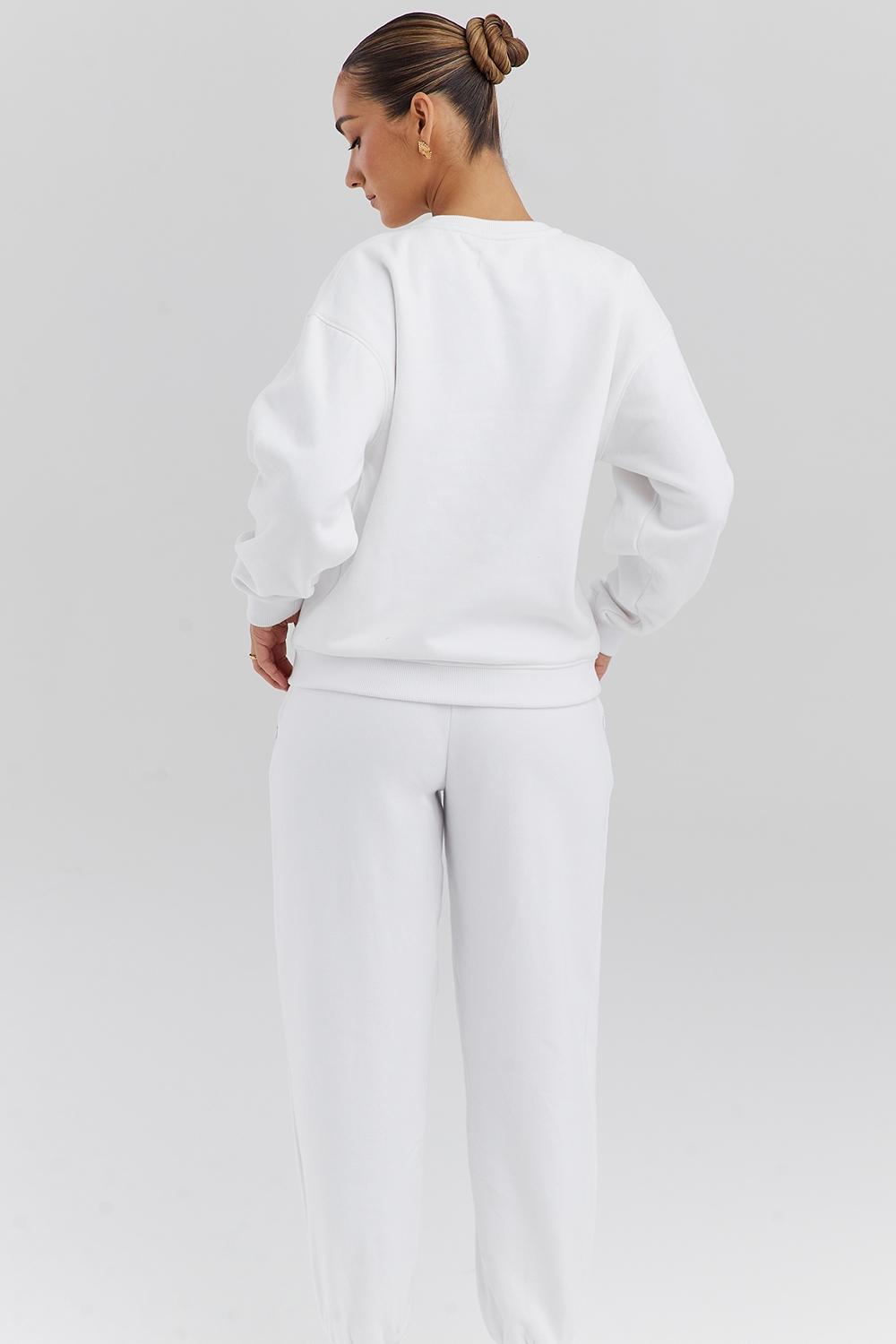 Haze  white crew neck sweatshirt - sale Product Image
