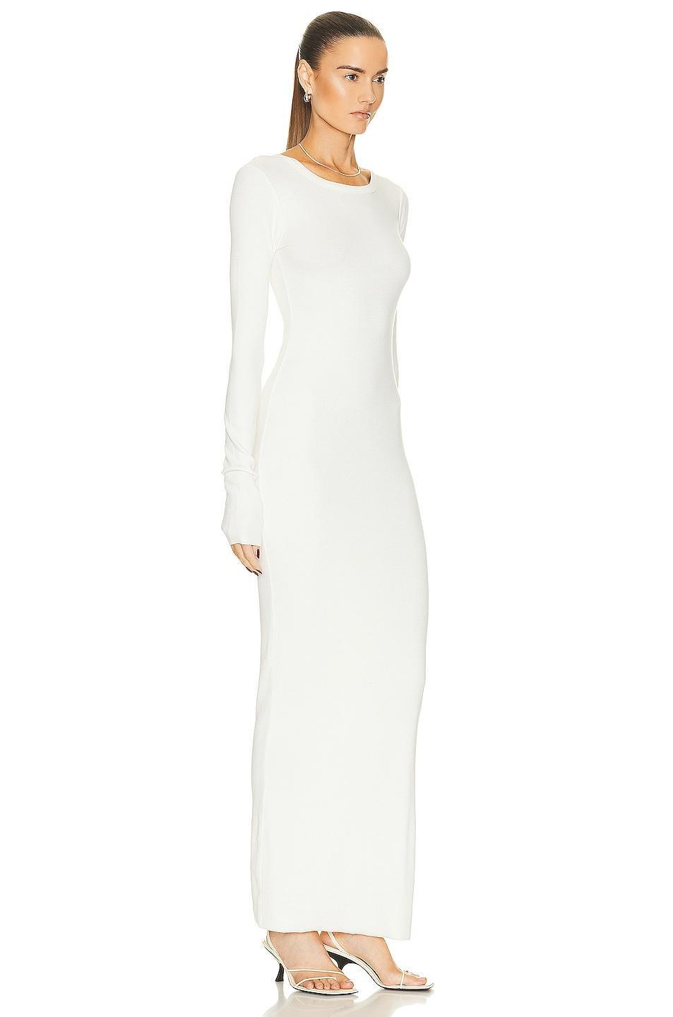 Eterne Long Sleeve Crewneck Maxi Dress in Black Product Image