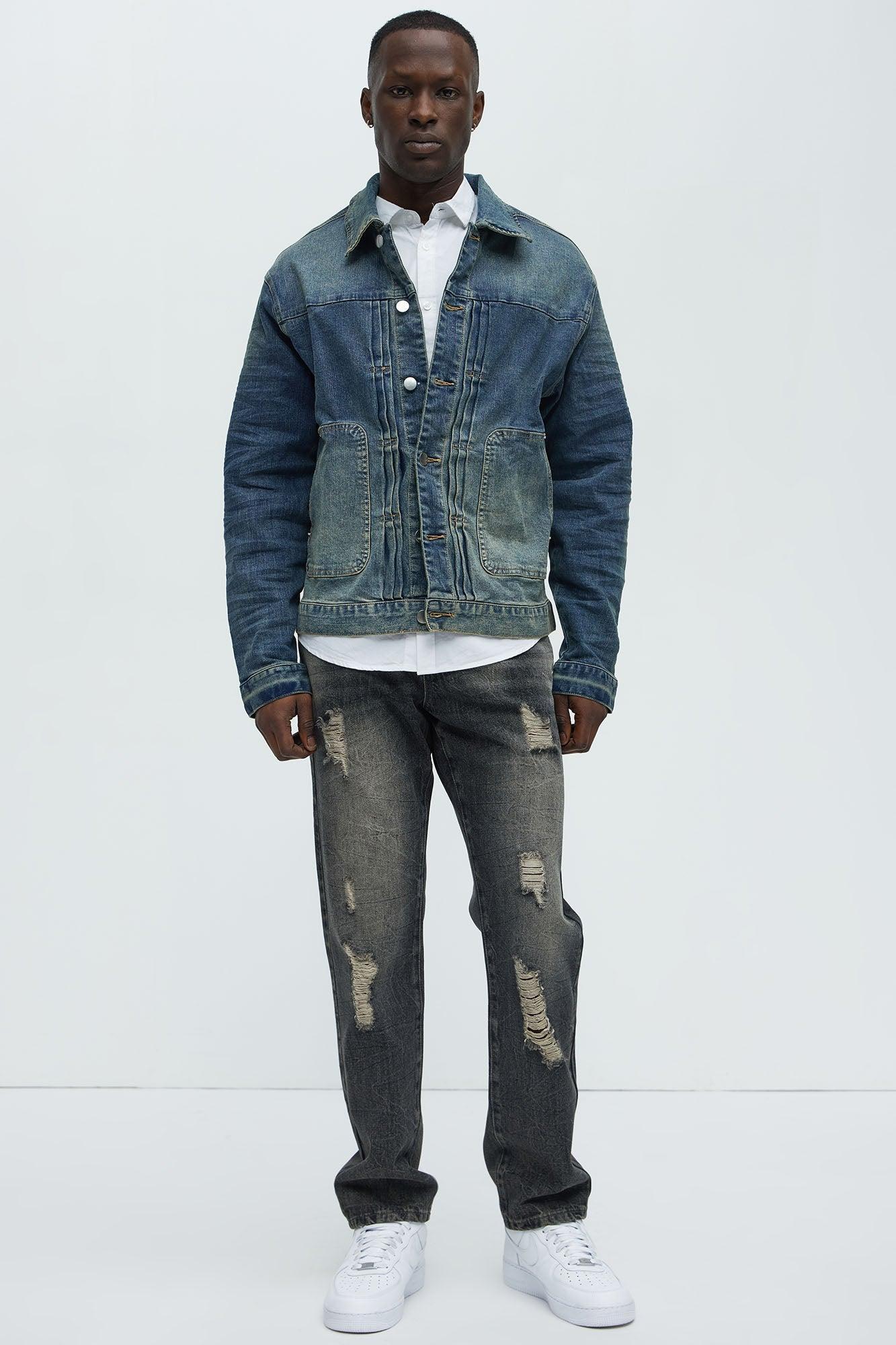 Back In The Valley Distressed Slim Jeans - Black Wash Product Image