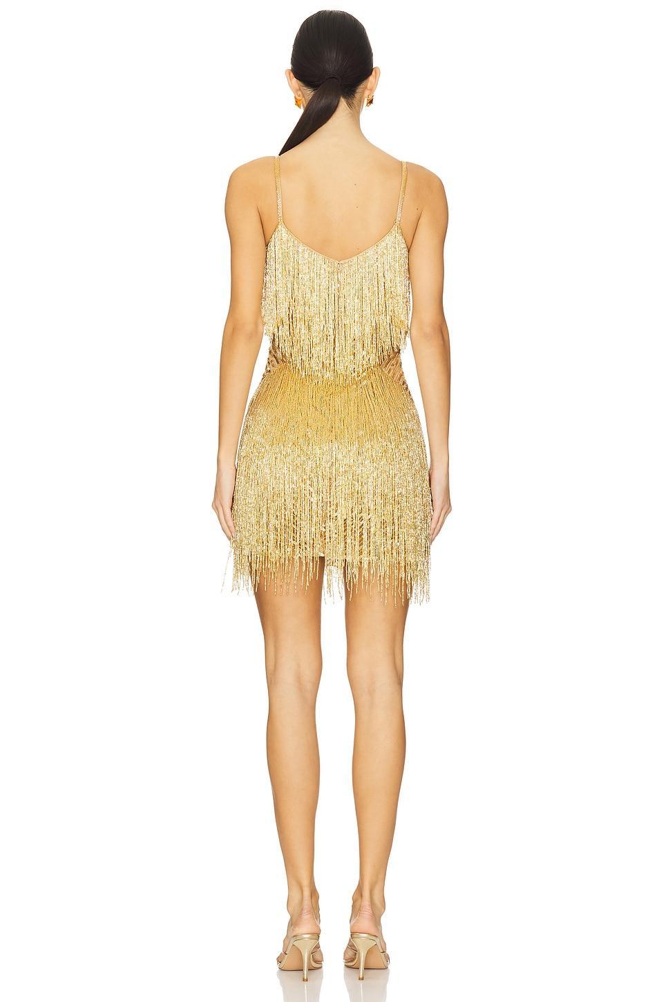 Beaded Fringe Mini Dress Product Image