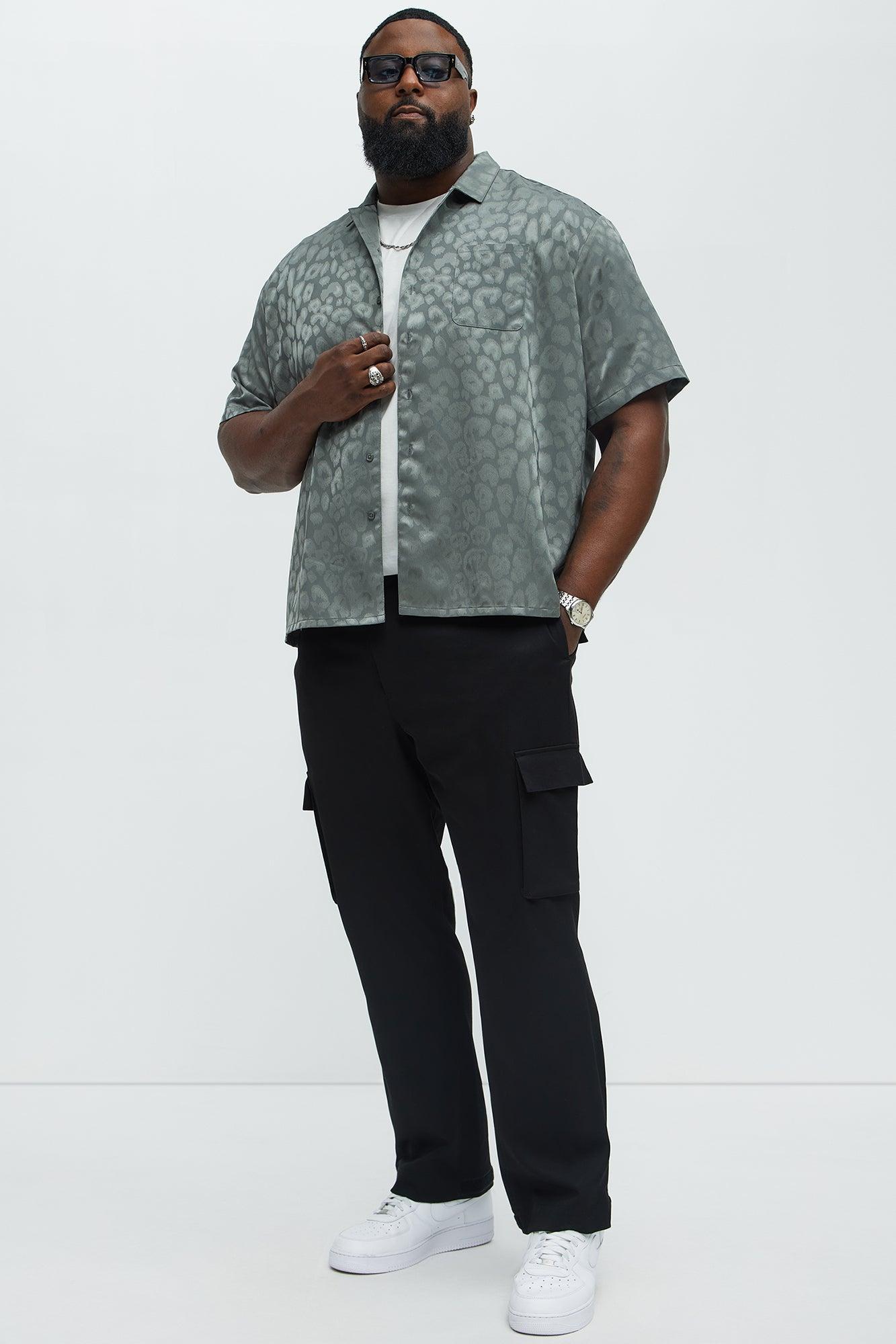 Gabardine Straight Tapered Cargo Pants - Black Product Image