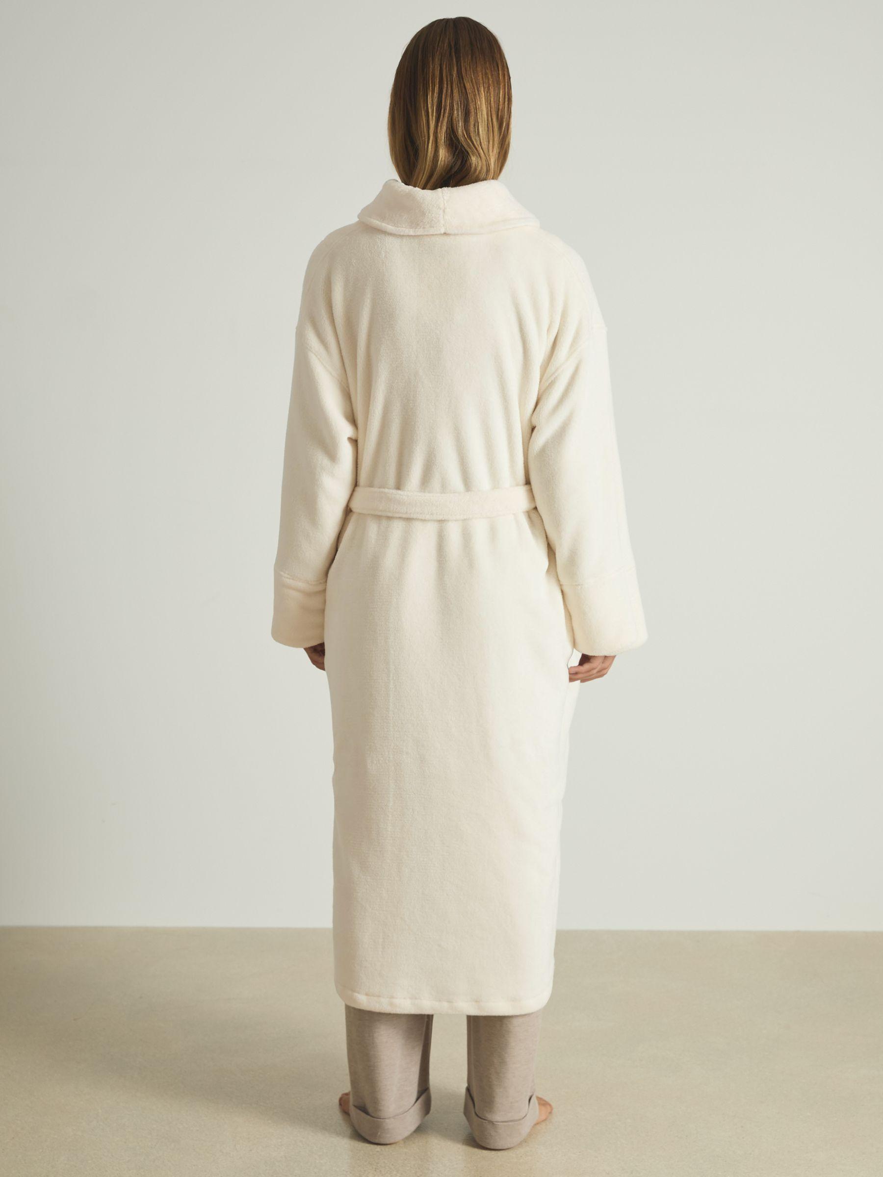 Fleece Dressing Gown in Ivory Product Image