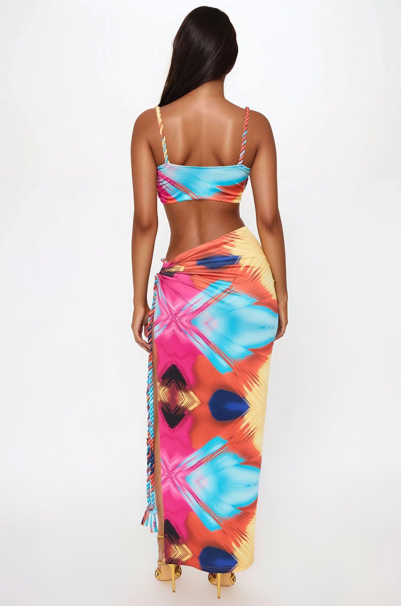 Beach Bombshell Maxi Skirt Set - Multi Color Product Image
