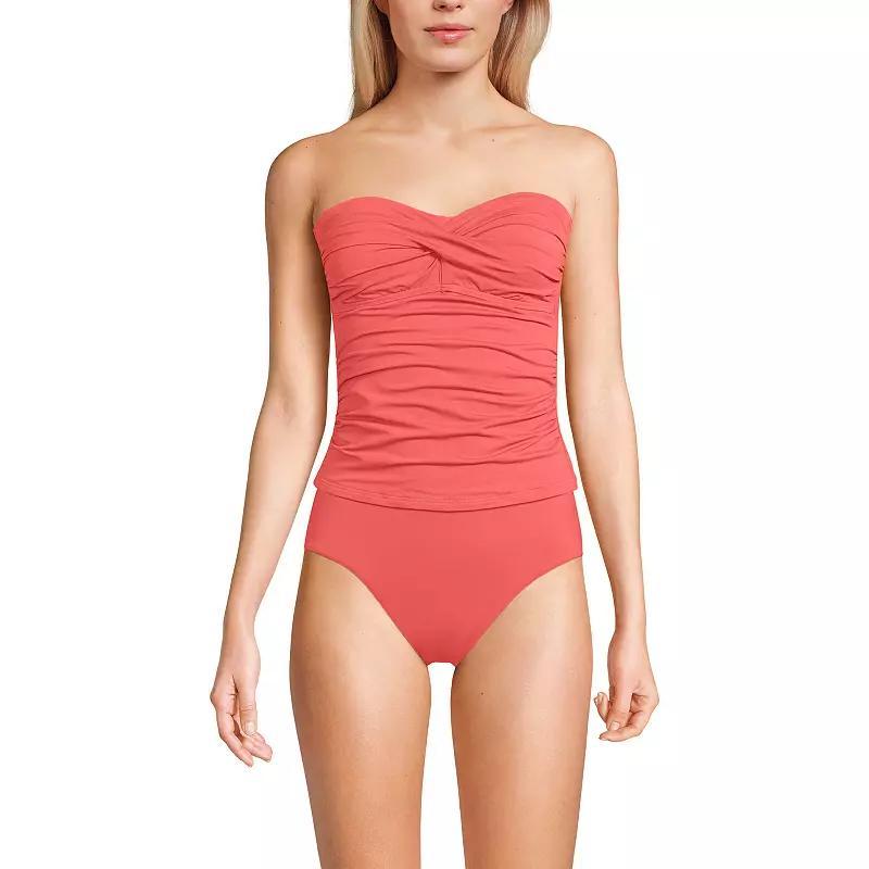 Women's Lands' End Bandeau Tankini Swimsuit Top, Size: 8, Black Product Image