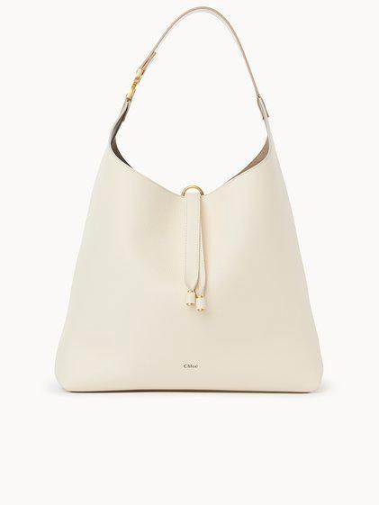 Marcie hobo bag in grained leather Product Image