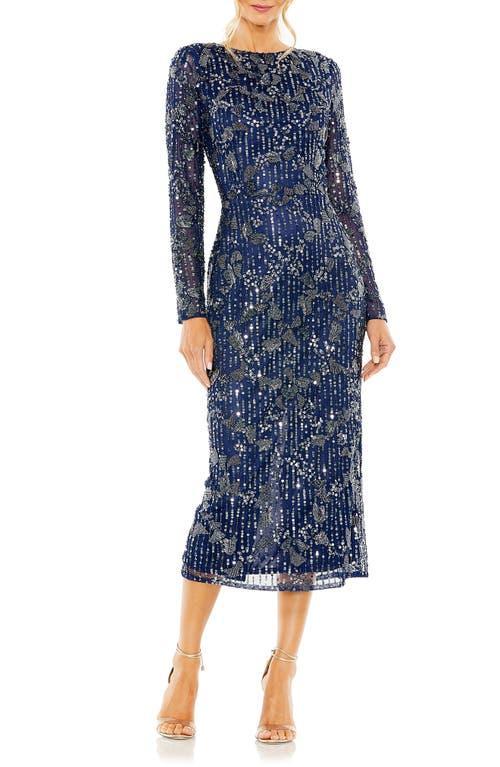 Mac Duggal Long Sleeve Crew Neck Embellished Dress Product Image