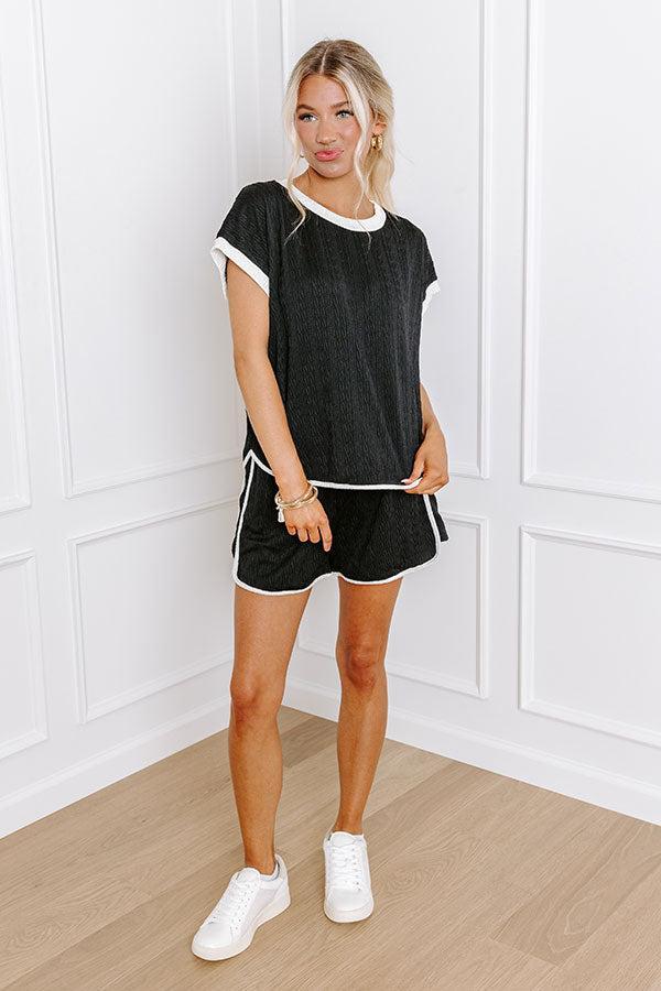 Road Trip Ready Shift Top in Black Product Image
