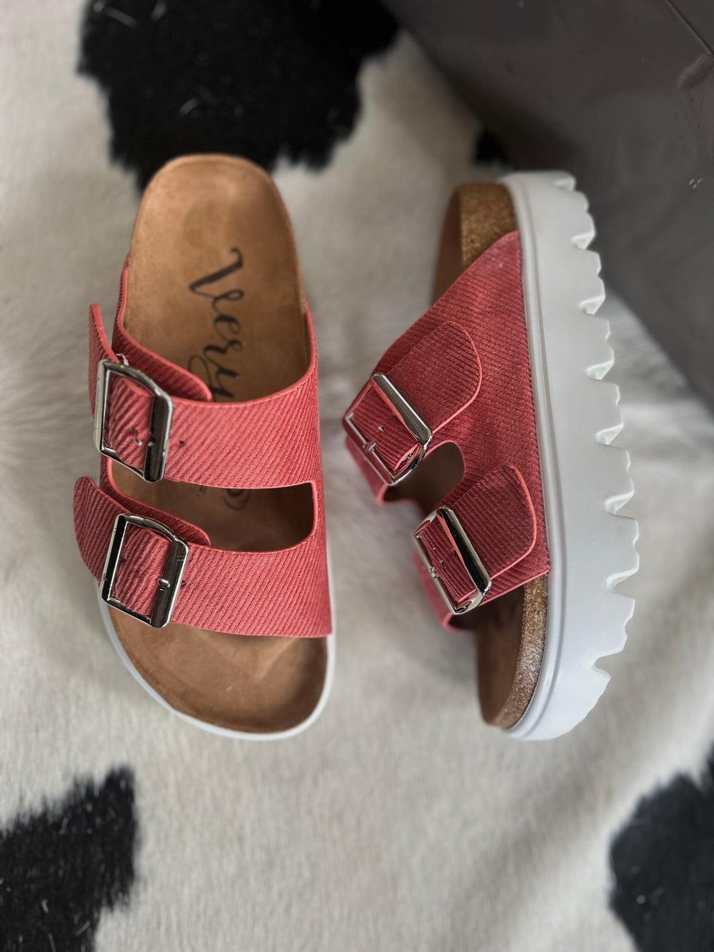 Jazmin Rust Platform Sandals Product Image