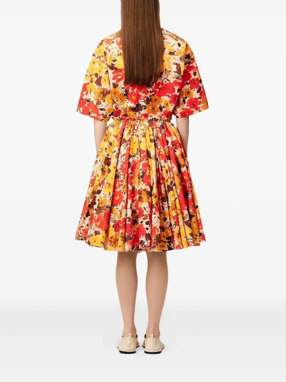 floral-print cotton midi skir Product Image
