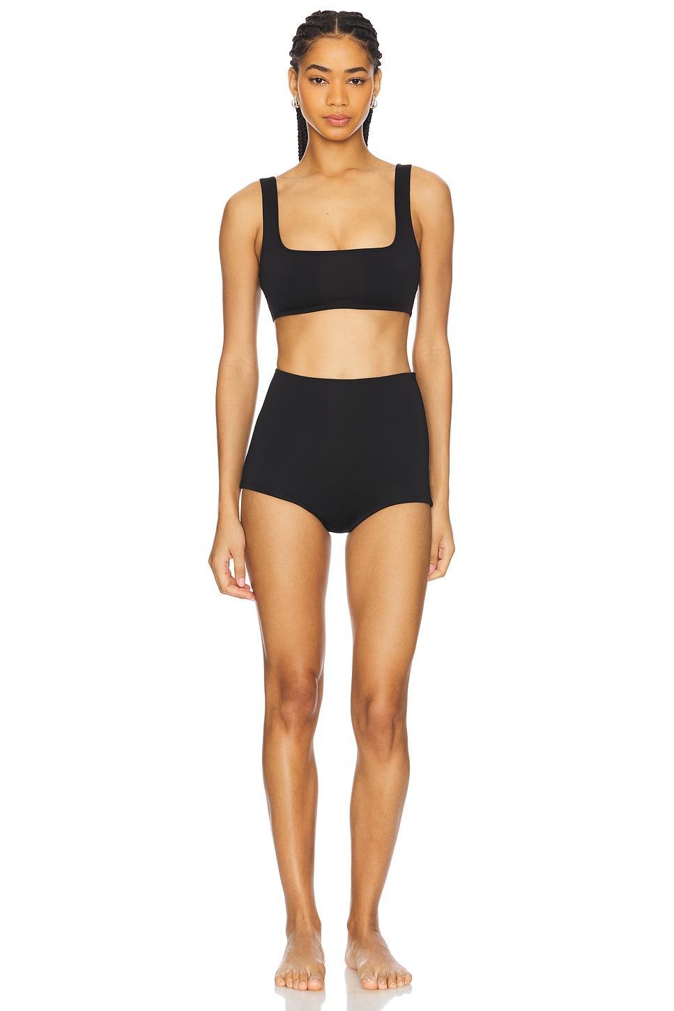 Square Neck Compression Swim Top Good American Product Image