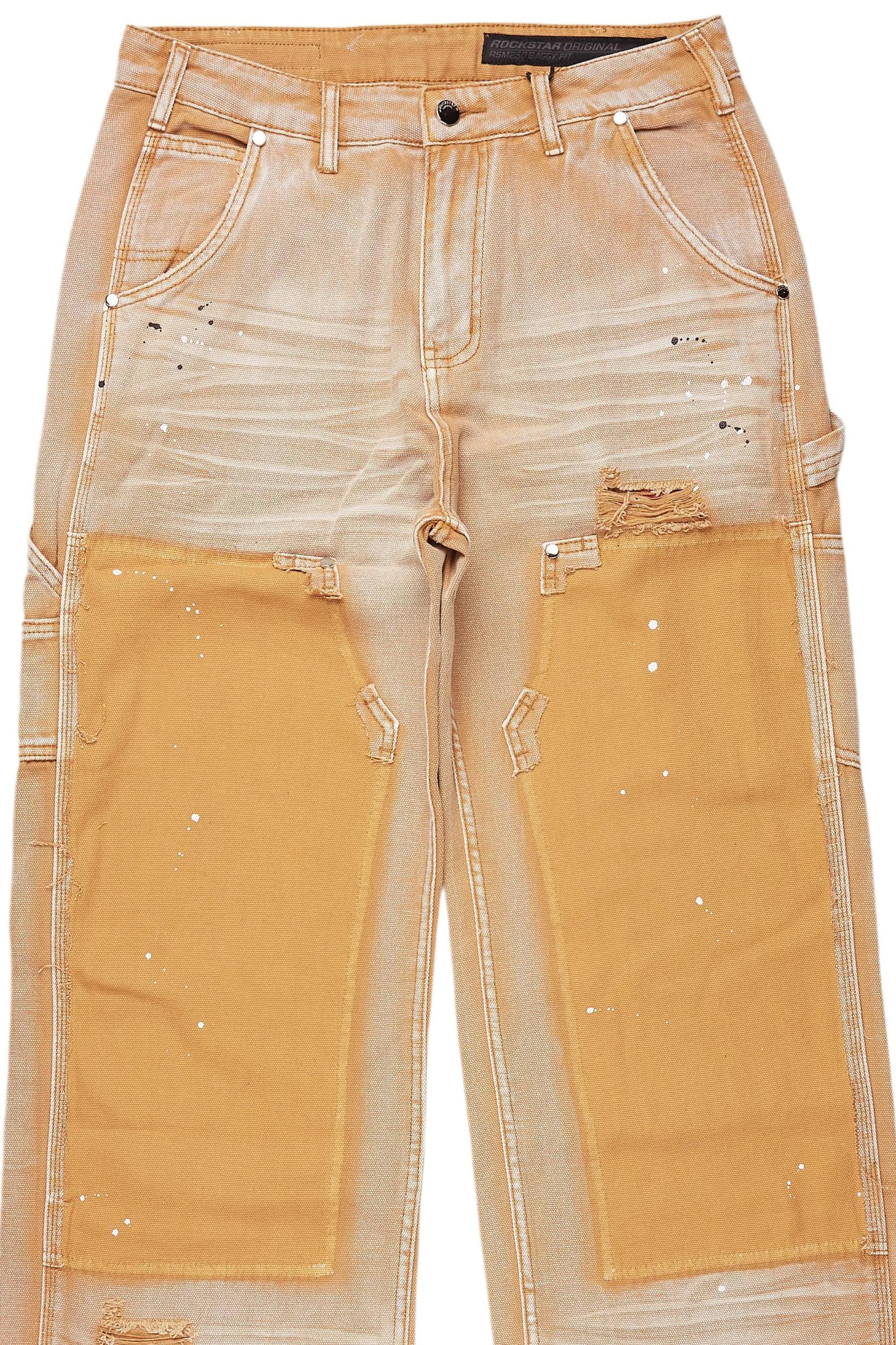 Naveen Beige Baggy Fit Jean Male Product Image