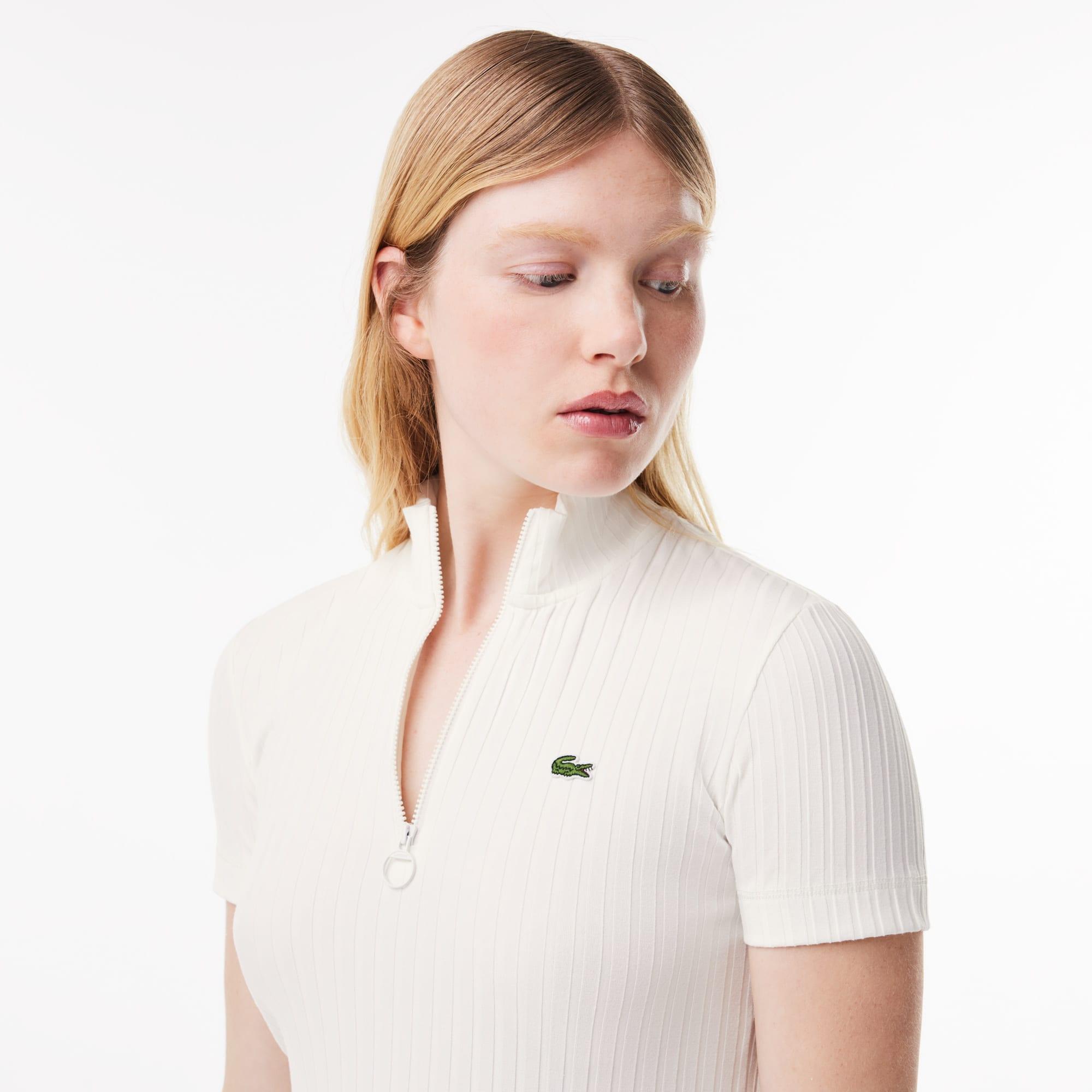 Women's Slim Fit High Zip Neck Polo Product Image