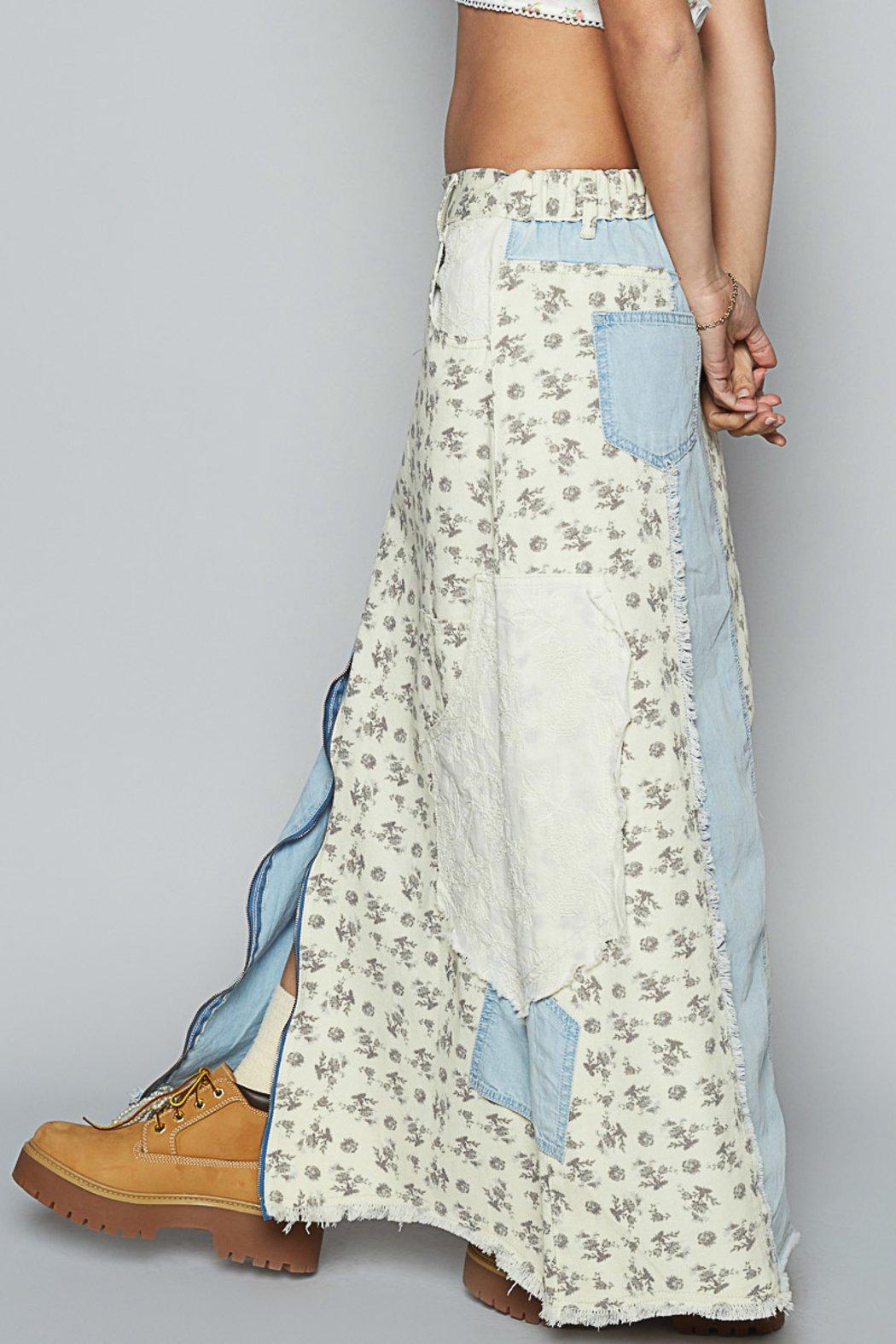 DENIM/MULTI SKIRT Product Image