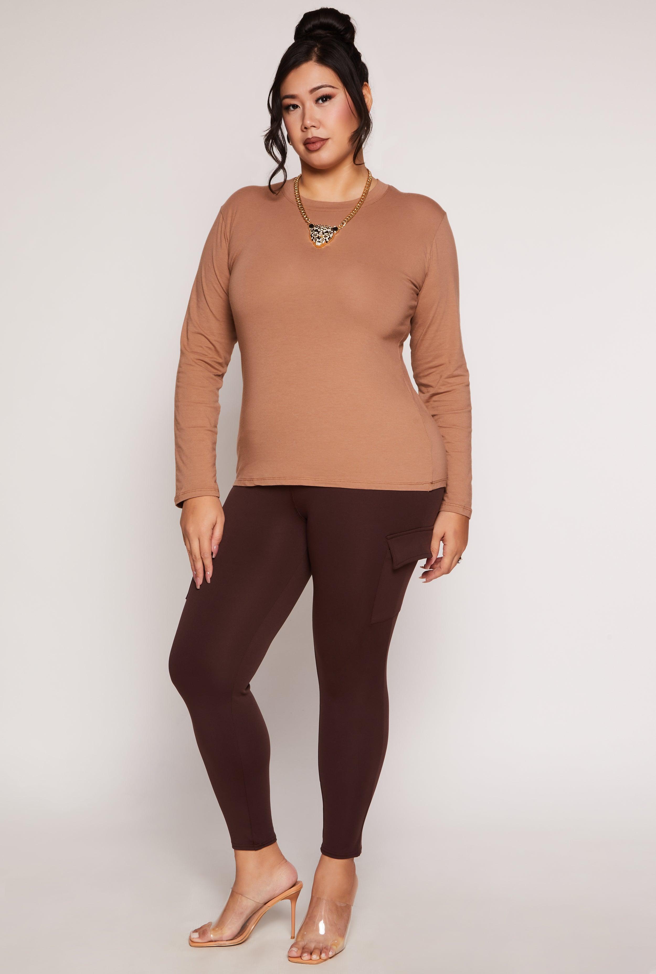 Womens Plus Size Cargo Pocket Leggings Product Image