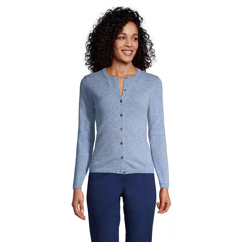 Women's Lands' End Classic Cashmere Cardigan Sweater, Size: Small, Deep  Blue Product Image