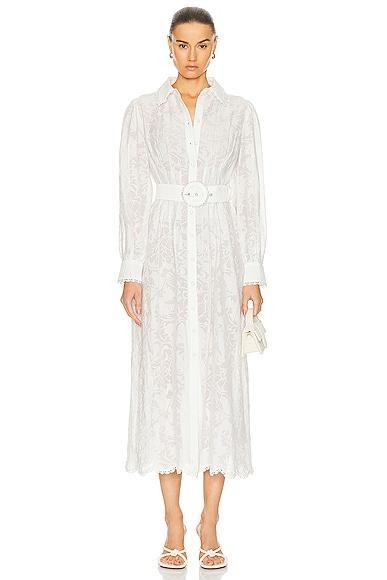 HEMANT AND NANDITA Ilara Shirt Buckle Belt Maxi Dress Product Image