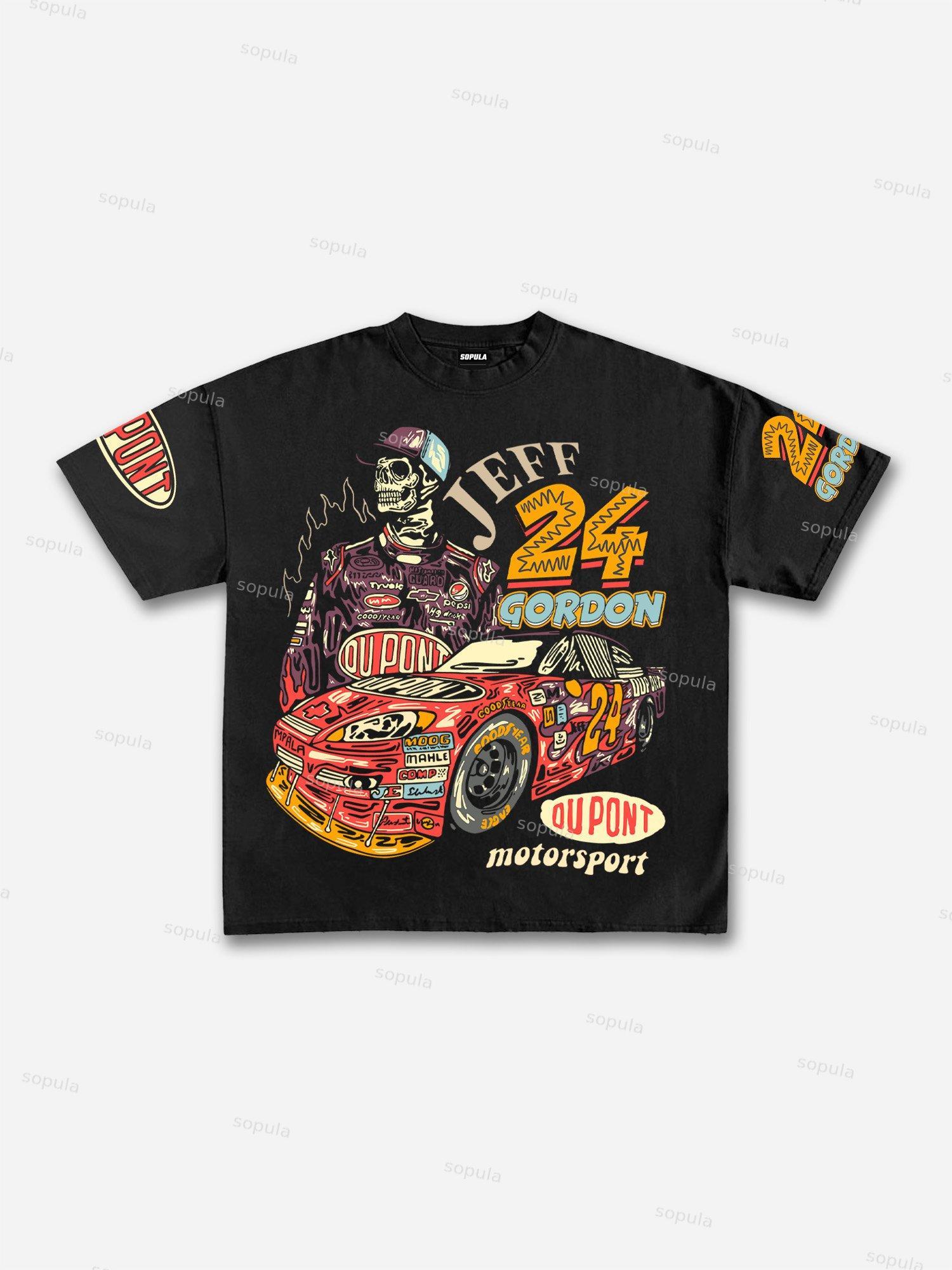 Sopula Jeff Gordon 24 Skull Motorsports Graphic T-Shirt Product Image