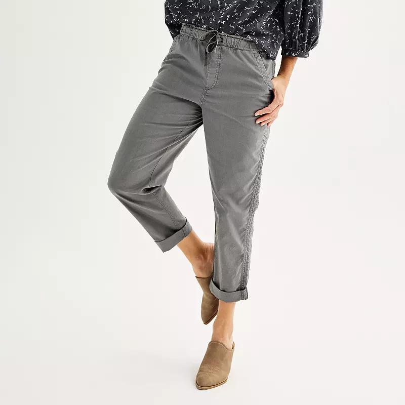 Women's Sonoma Goods For Life® Easy Paper Bag Waist Capri, Size: XS, Trinity Gray Product Image