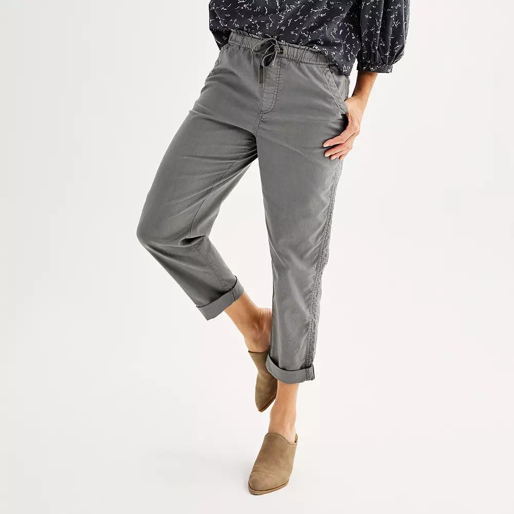 Women's Sonoma Goods For Life® Easy Paper Bag Waist Capri, Size: XS, Trinity Gray Product Image