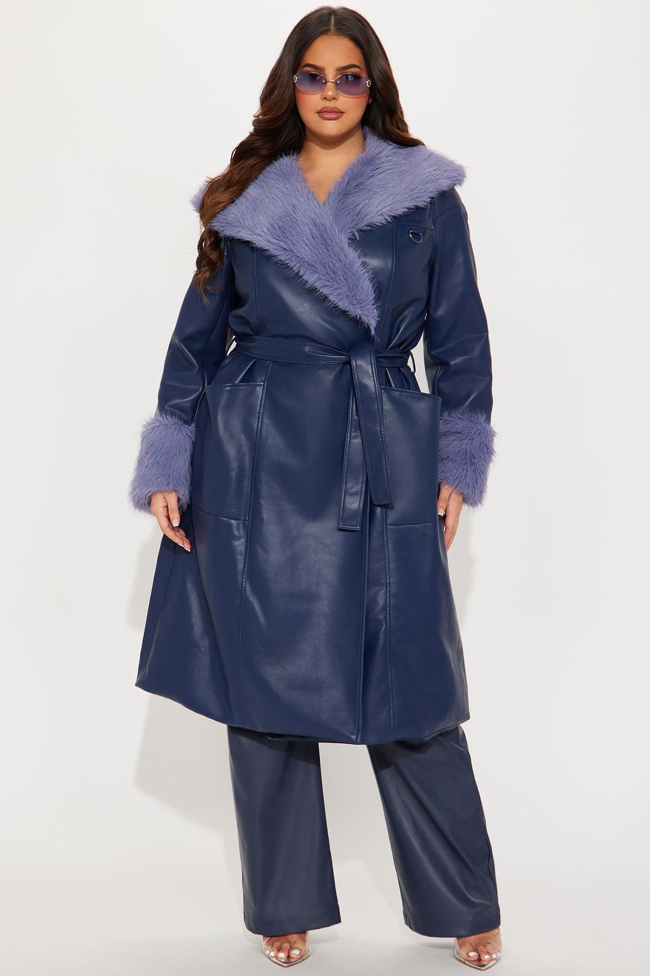 On A Pedestal Trench Coat - Navy Product Image