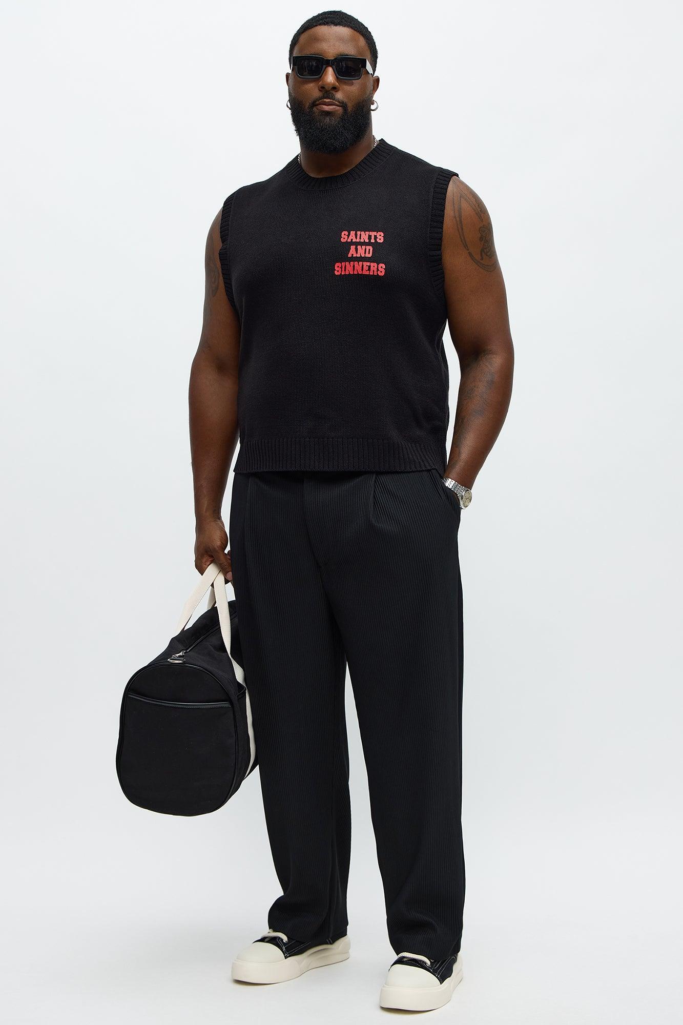 Social Club Sweater Vest - Black Product Image