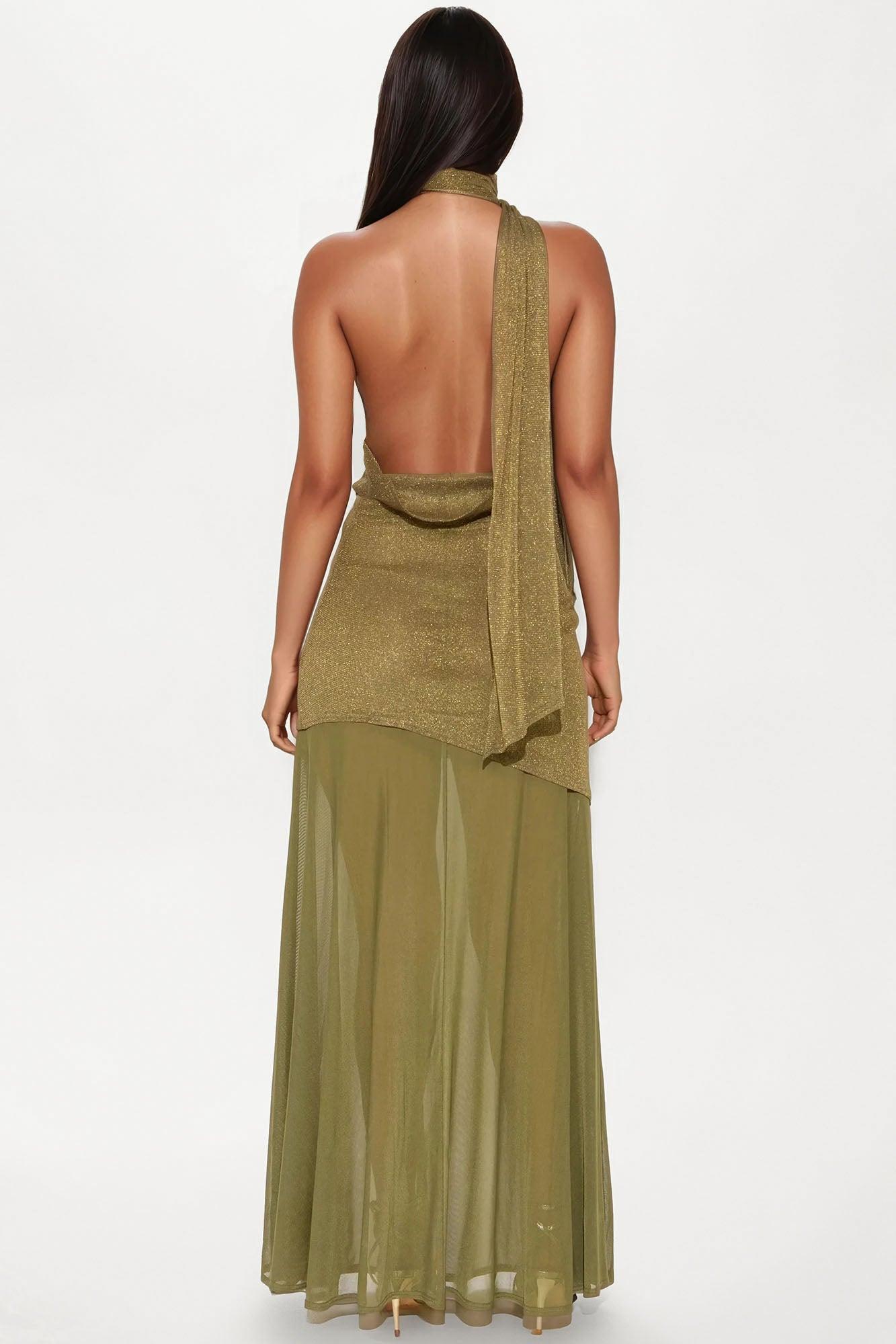 Summer Vacation Maxi Dress - Olive Product Image